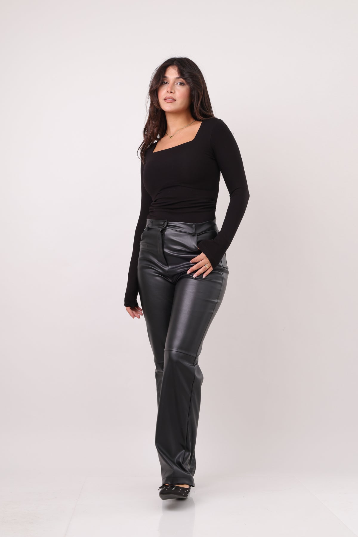 Square neck long sleeves Basic
