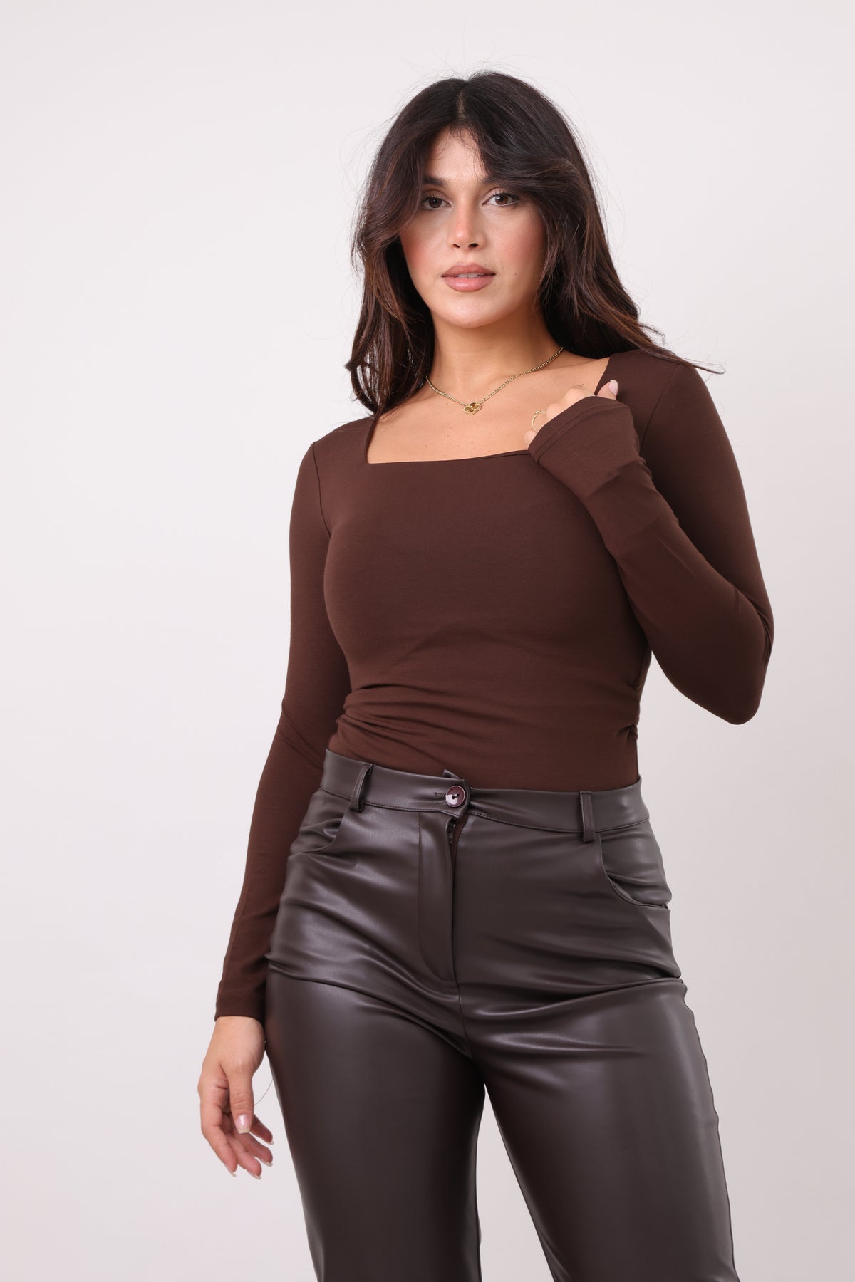 Square neck long sleeves Basic