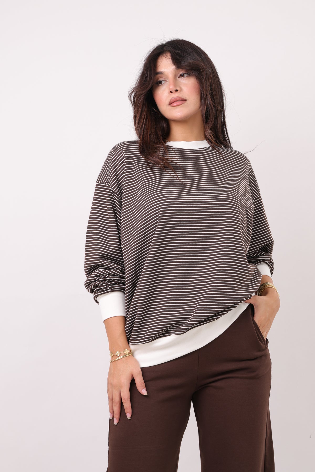 Relaxed stripe top