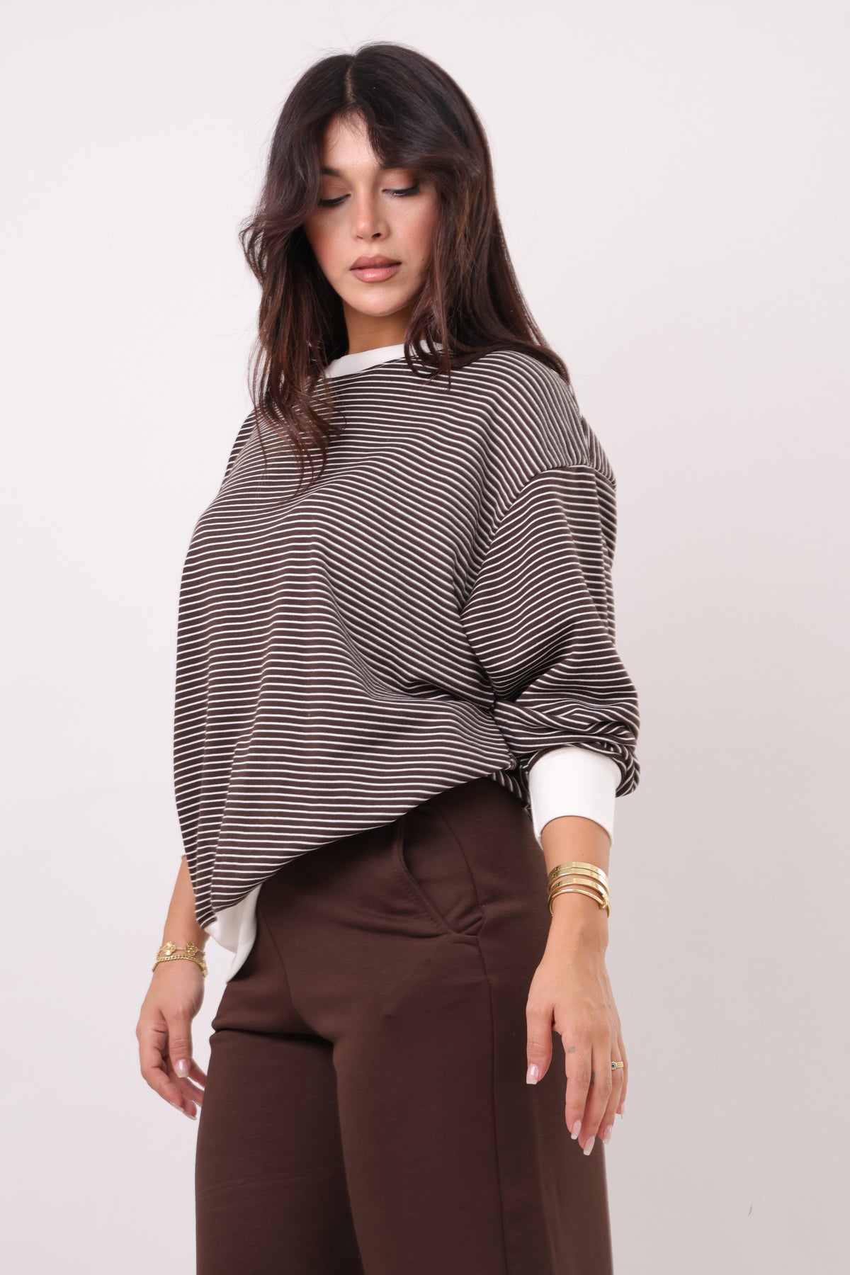 Relaxed stripe top