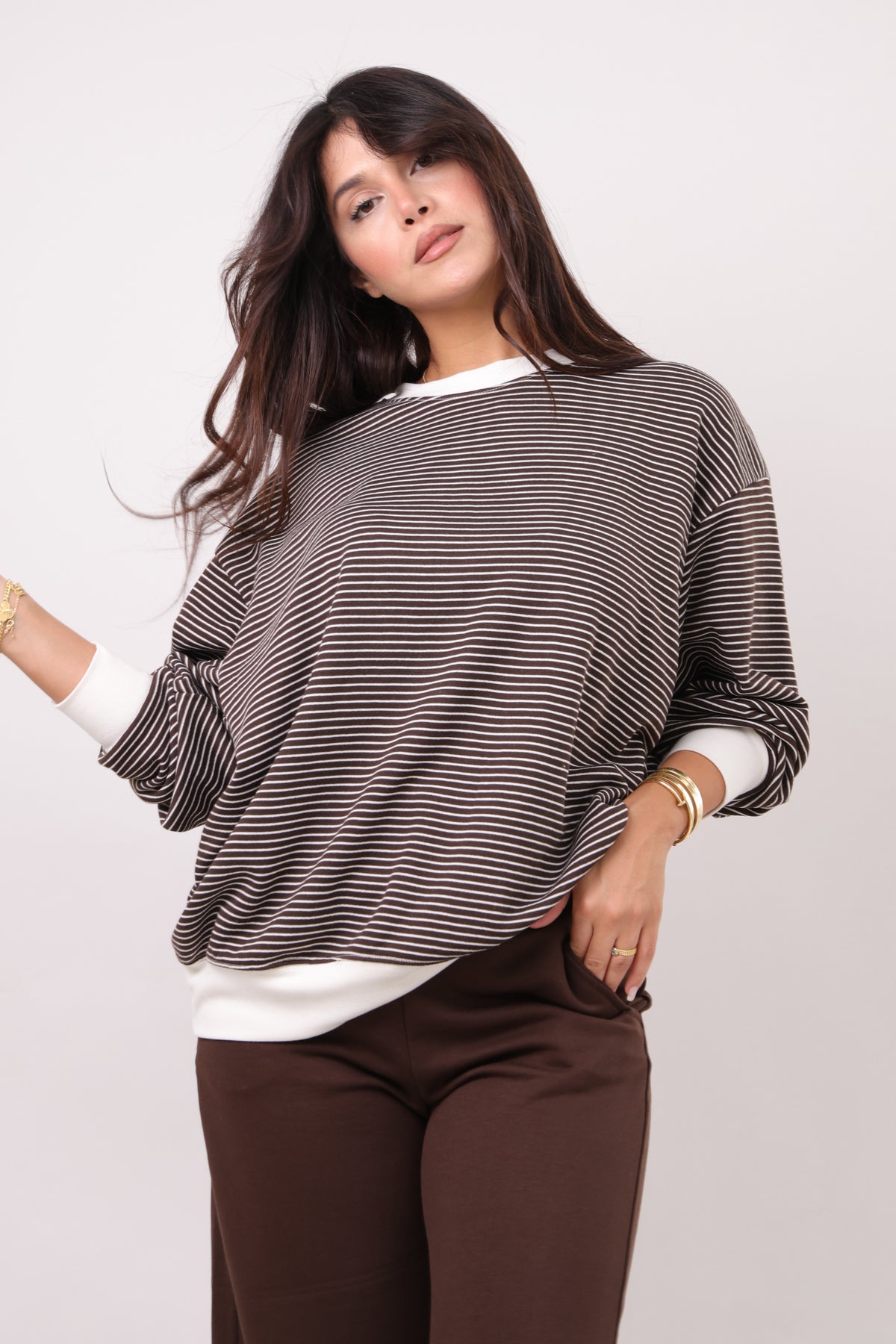 Relaxed stripe top
