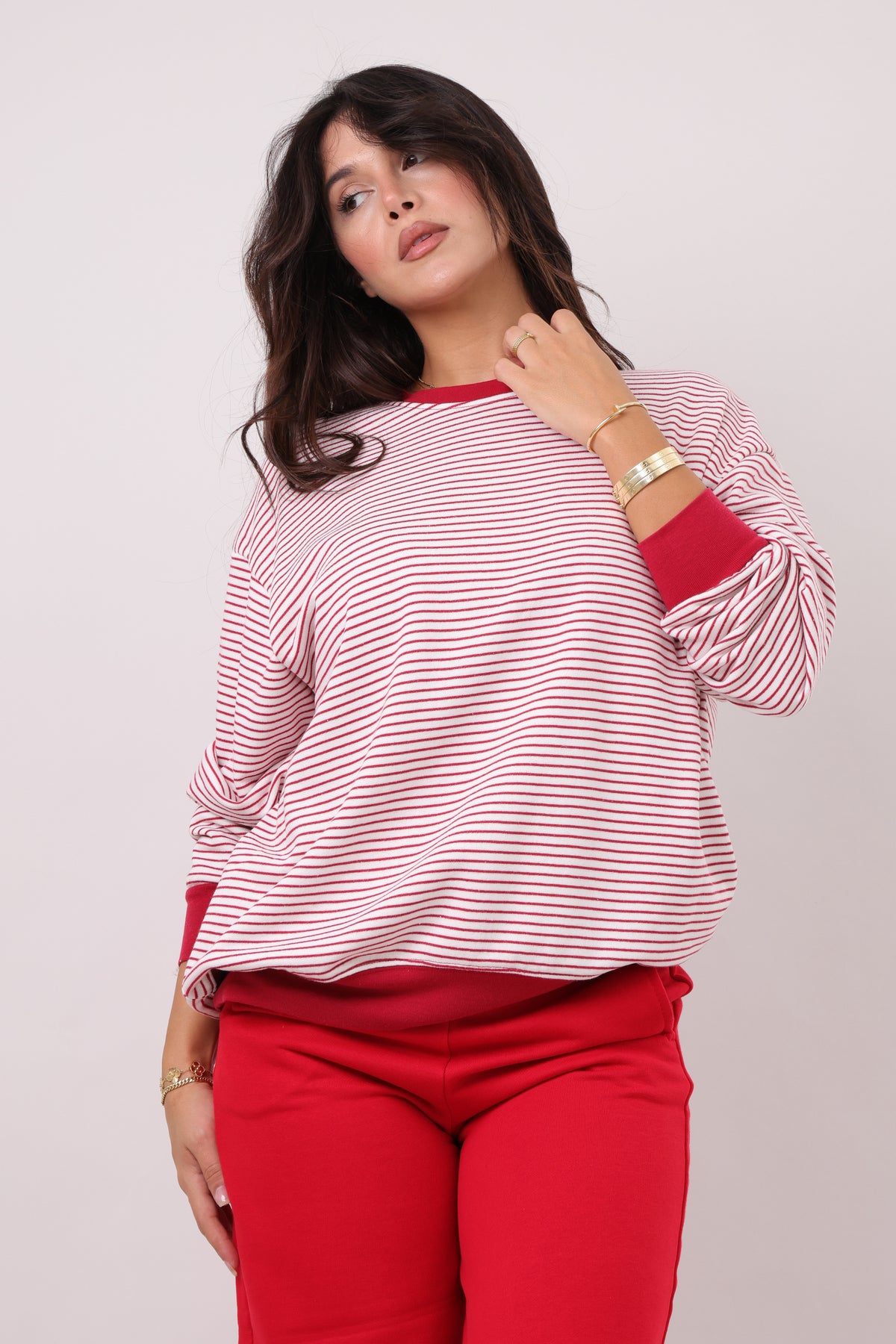 Relaxed stripe top