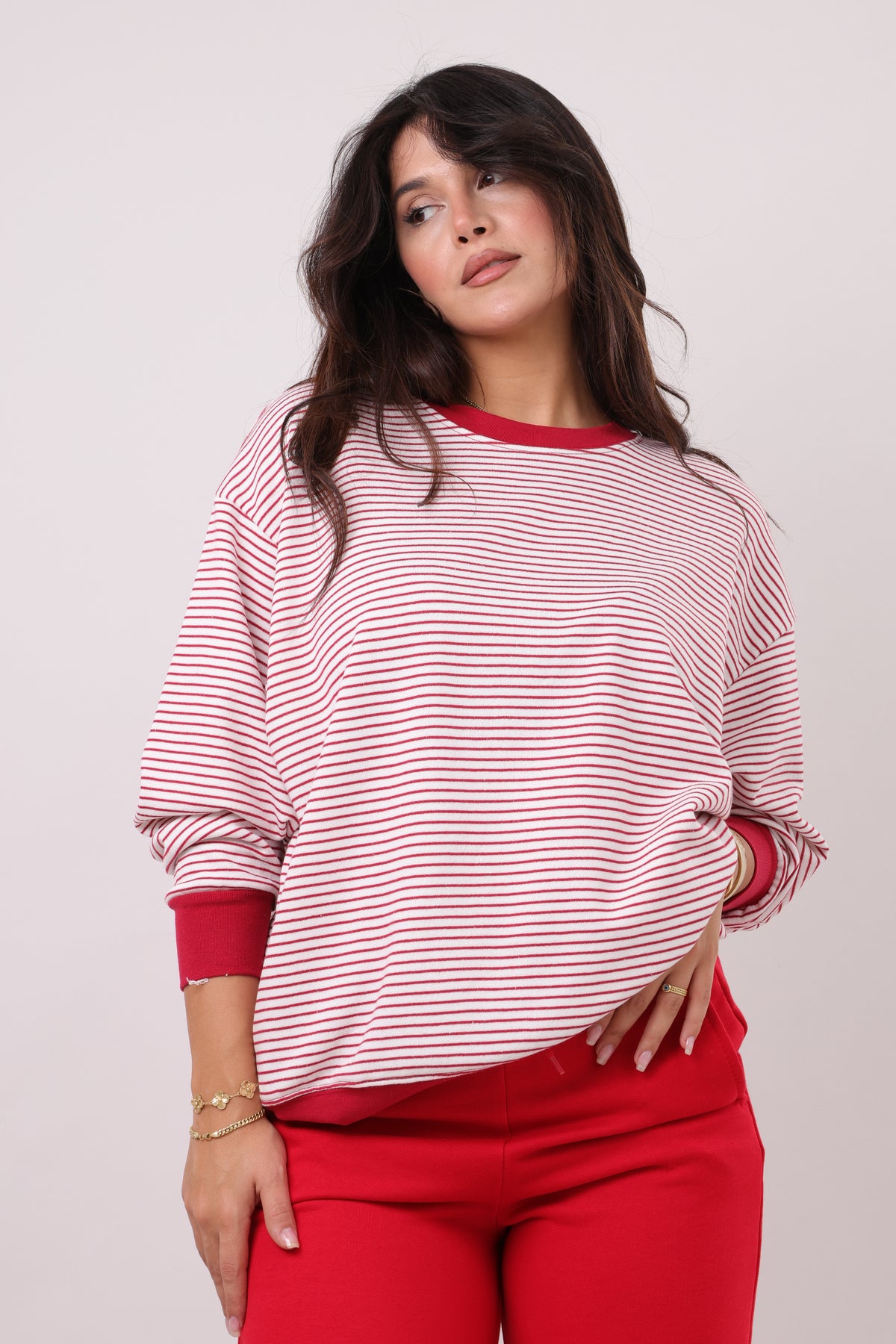 Relaxed stripe top