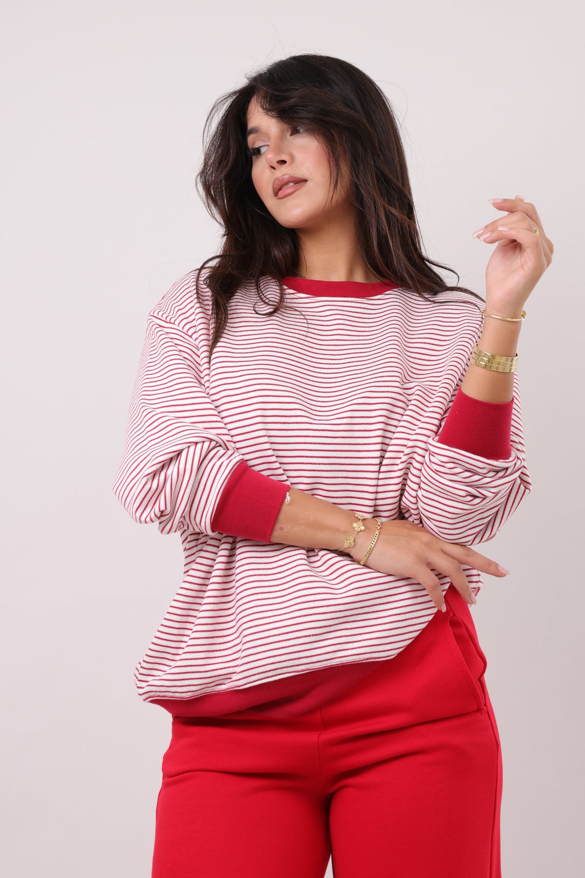 Relaxed stripe top