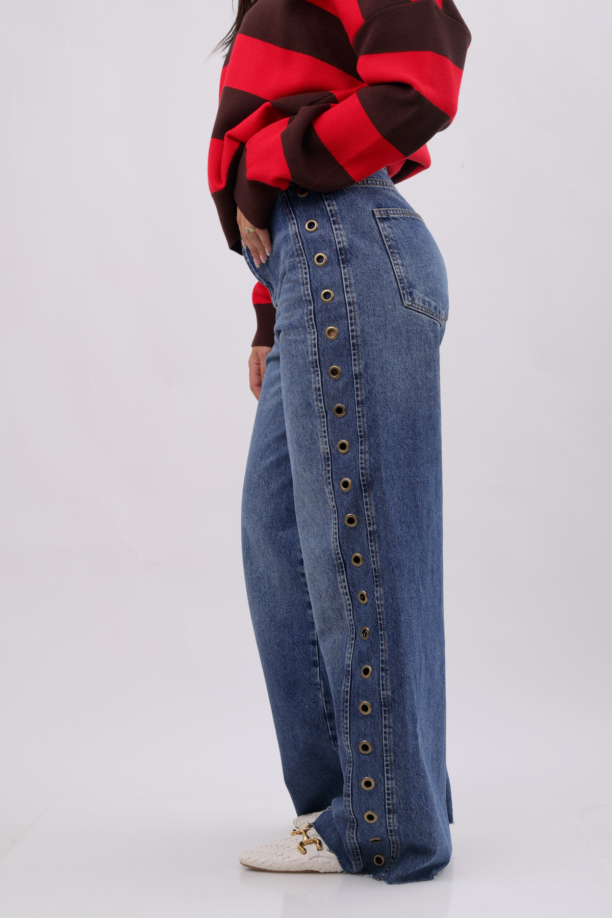 The Eyelit Wide-leg denim