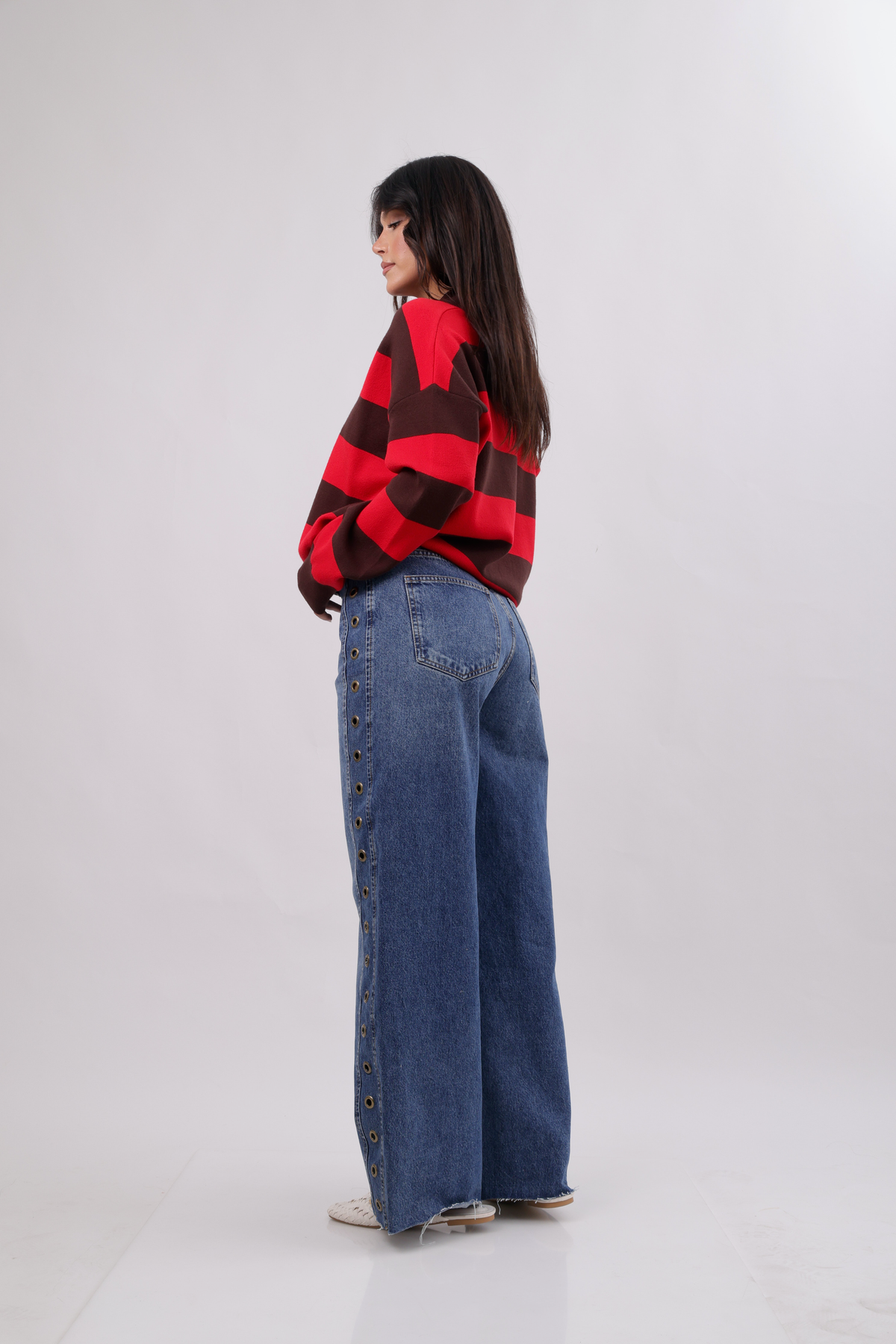 The Eyelit Wide-leg denim