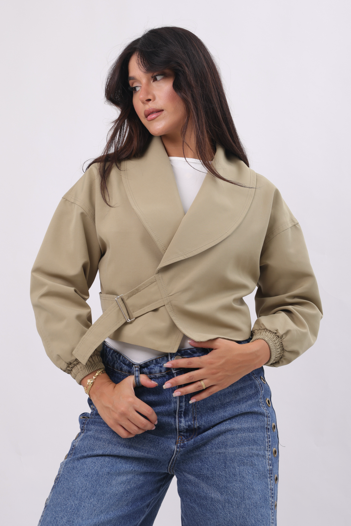 Cropped Wrap Jacket