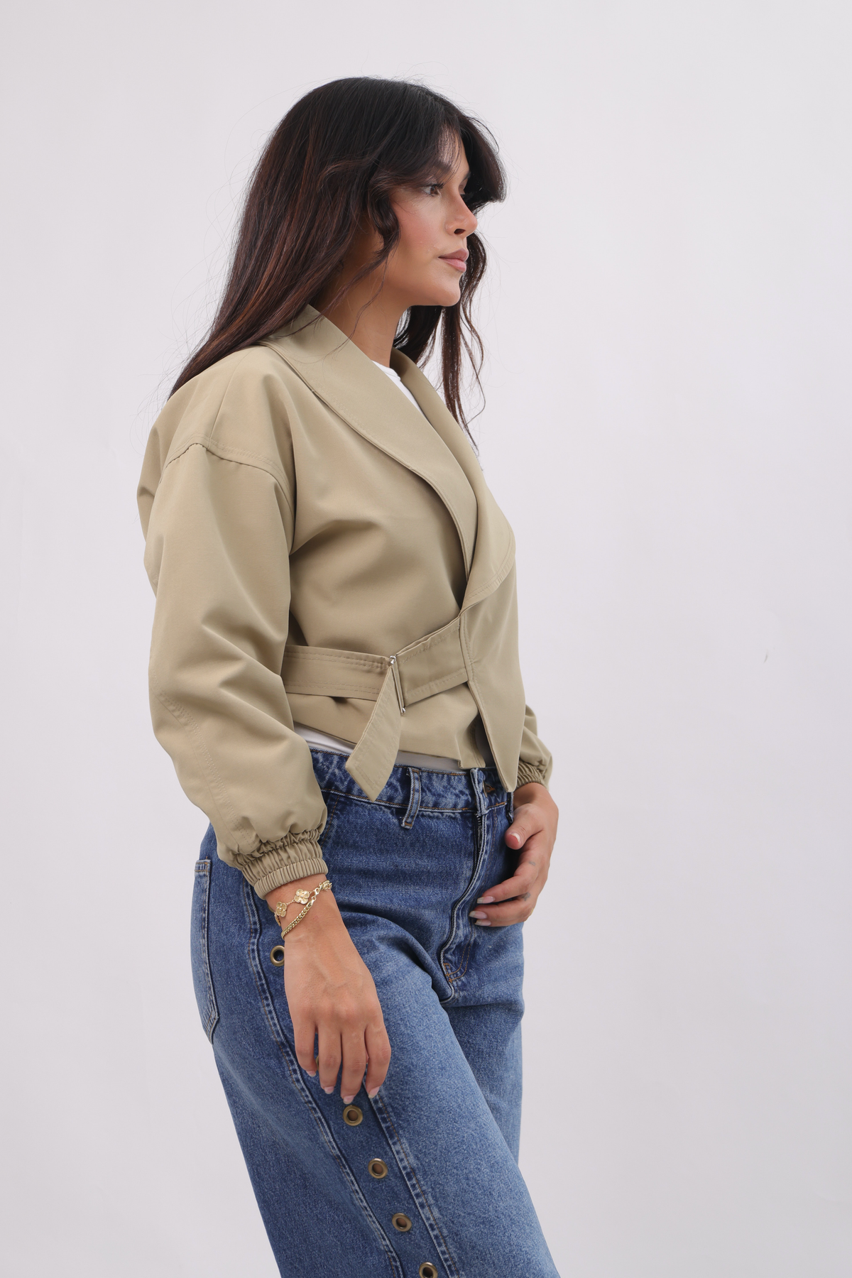 Cropped Wrap Jacket