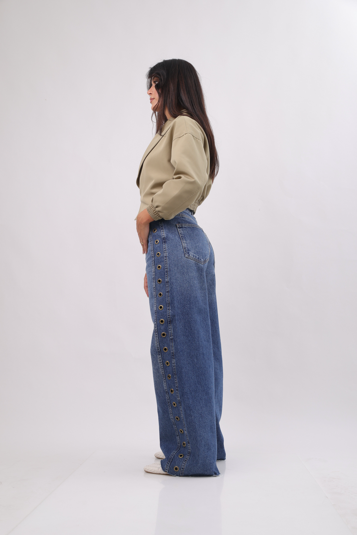 The Eyelit Wide-leg denim