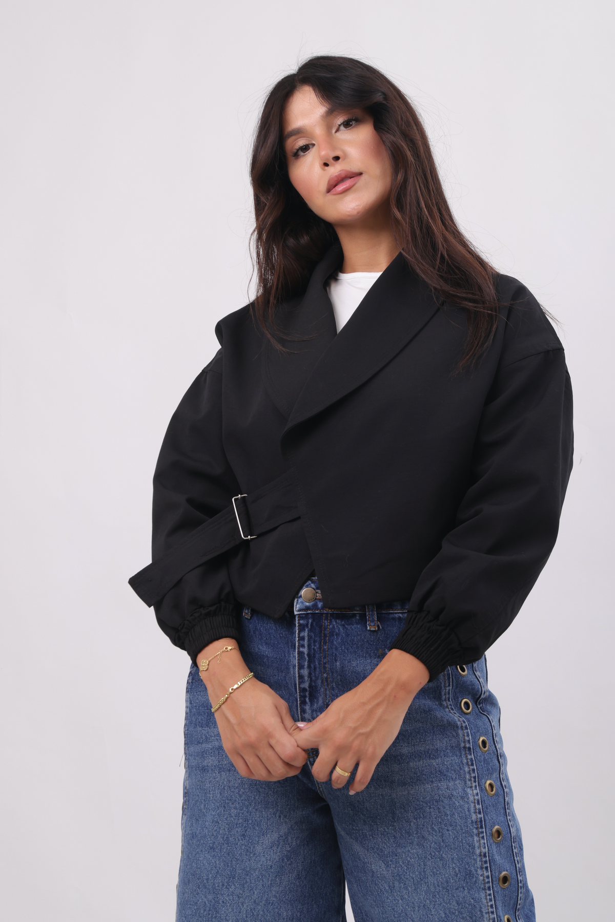 Cropped Wrap Jacket