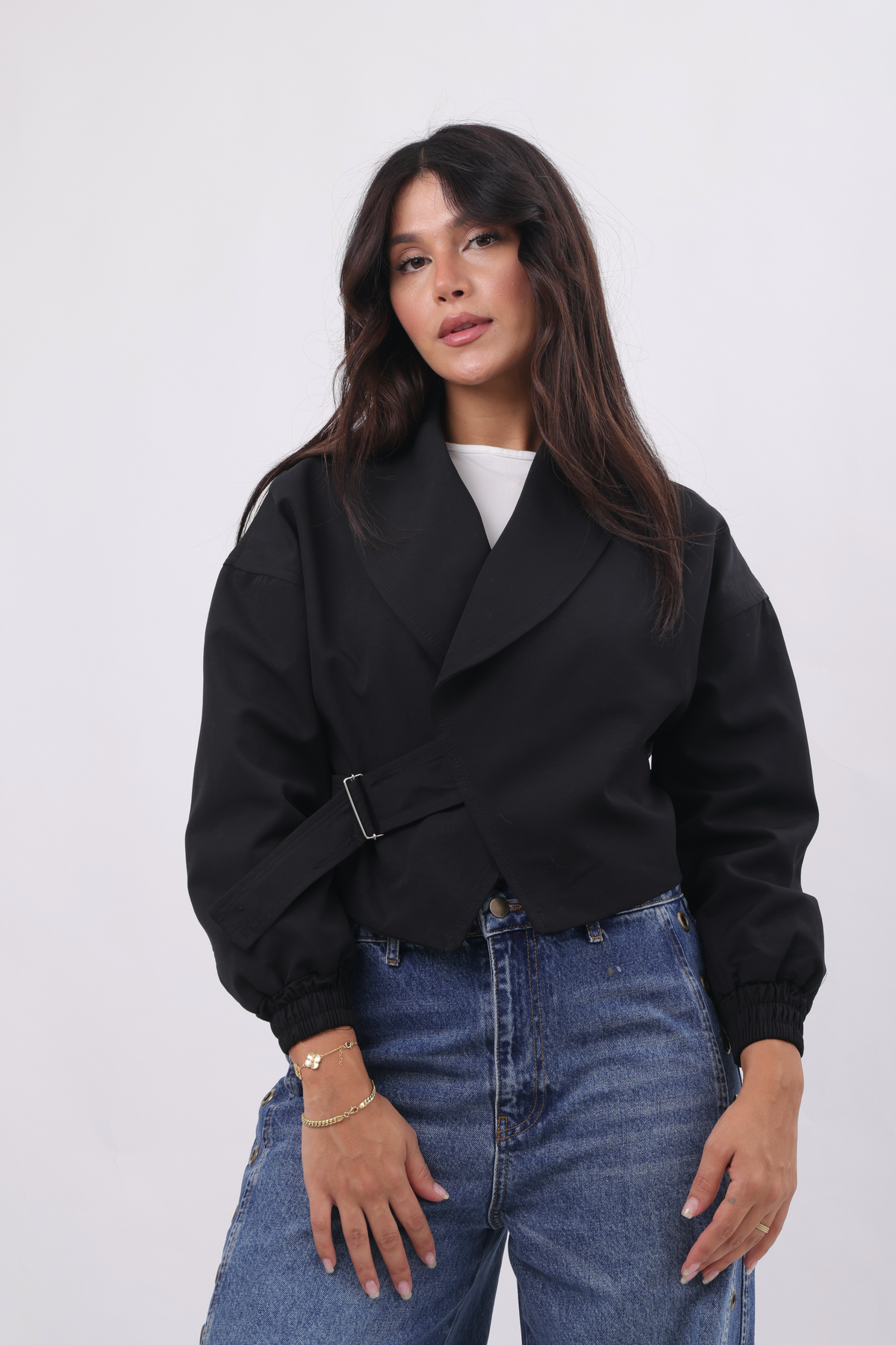 Cropped Wrap Jacket
