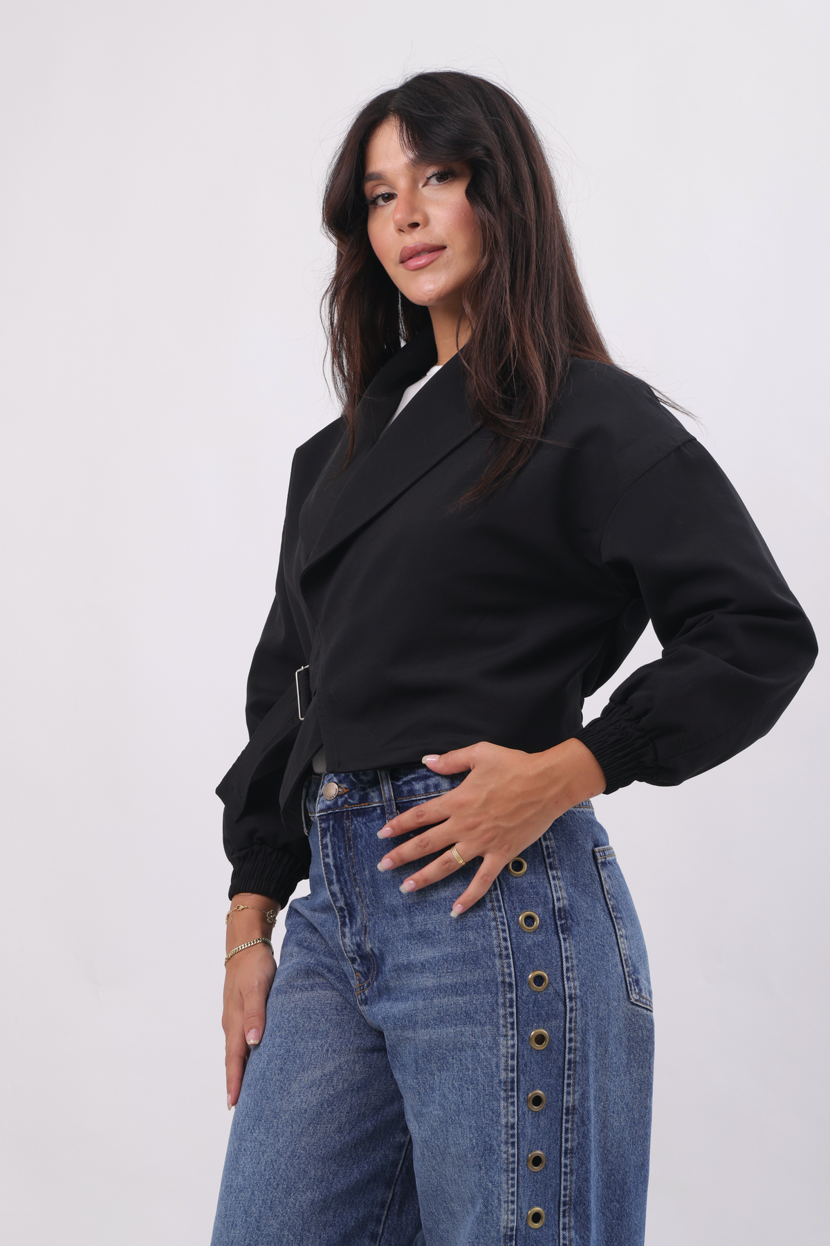 Cropped Wrap Jacket