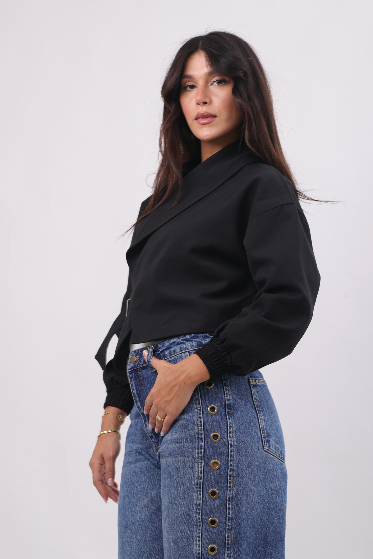 Cropped Wrap Jacket