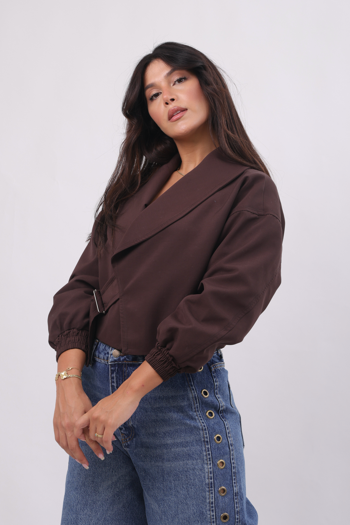 Cropped Wrap Jacket
