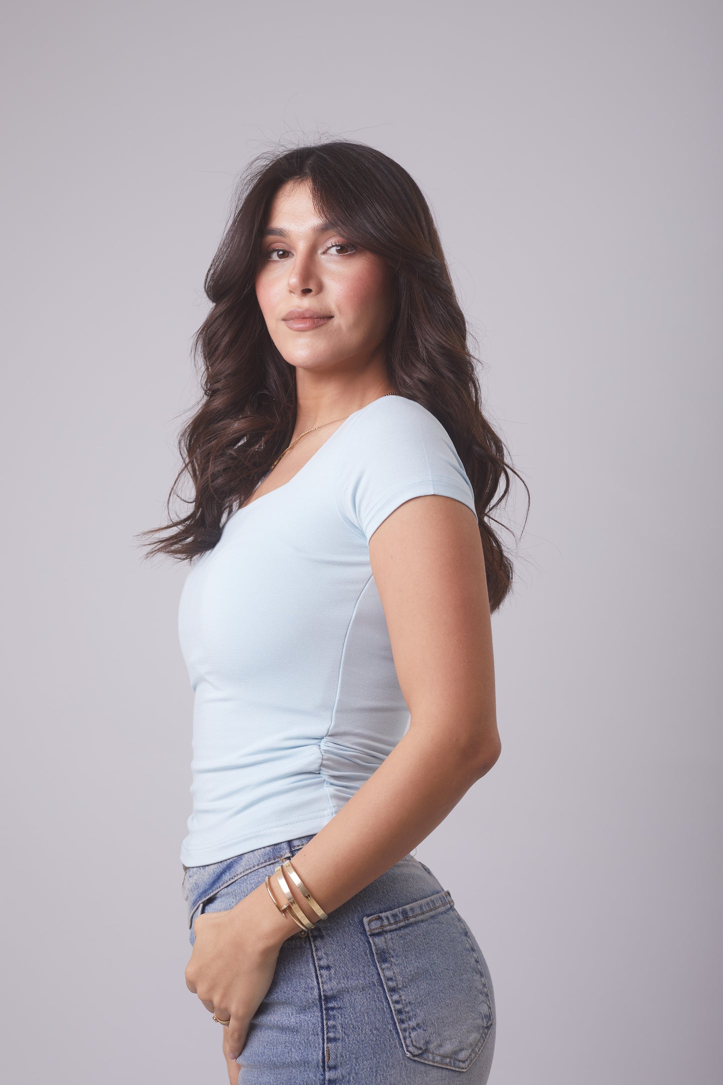 Square neck- Waist Define Basic