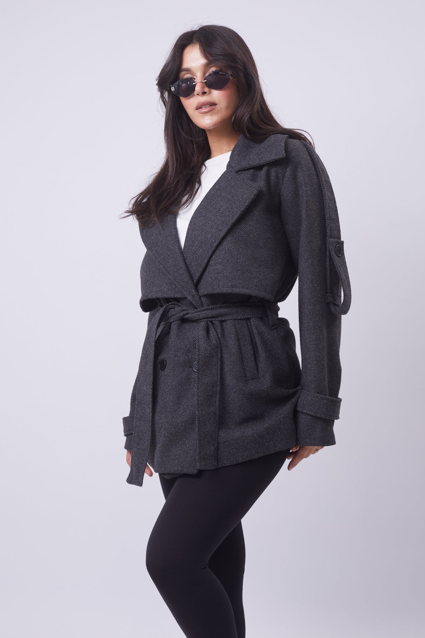 Belted Mini-Coat