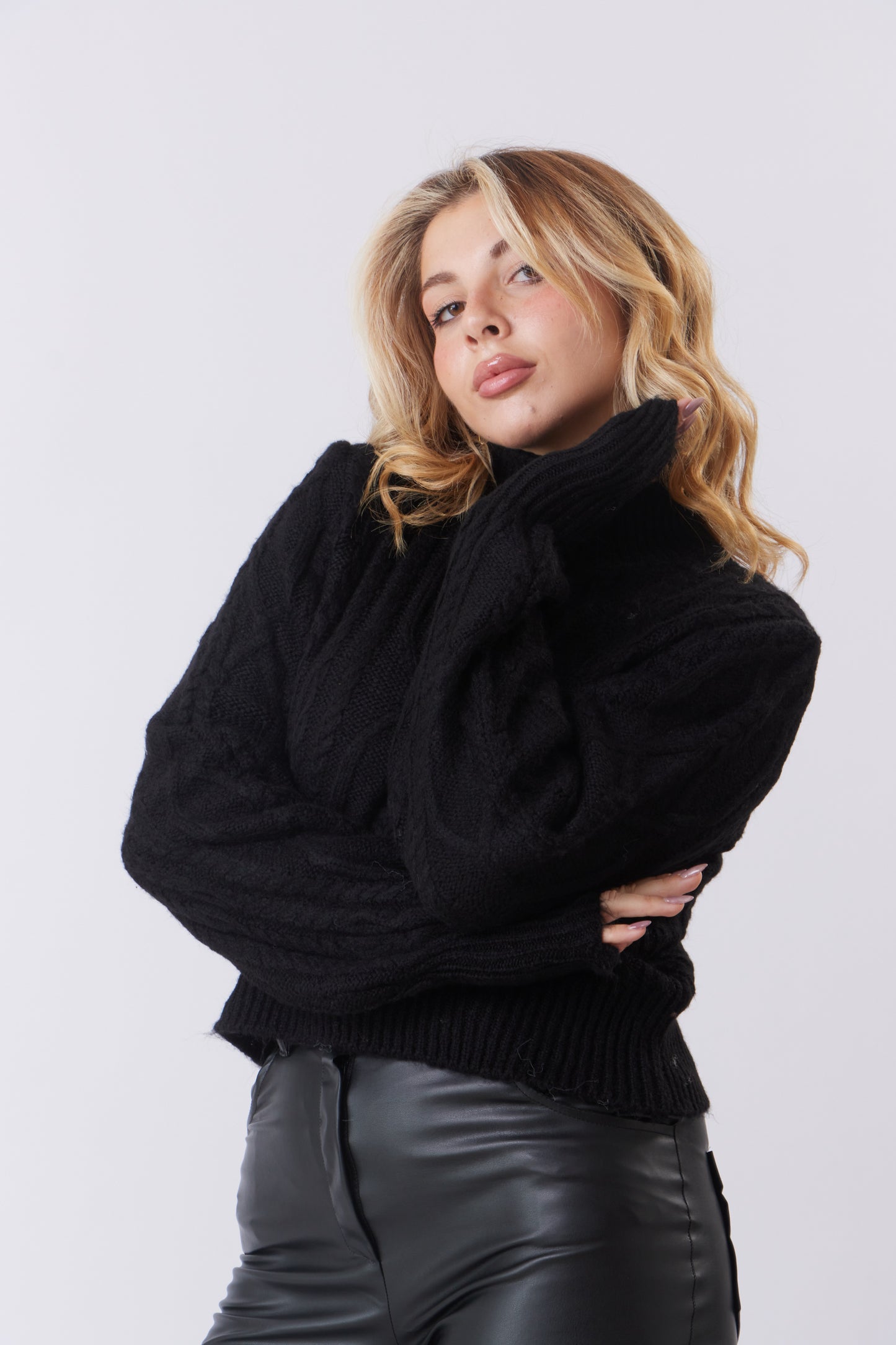 Mock-neck Knit