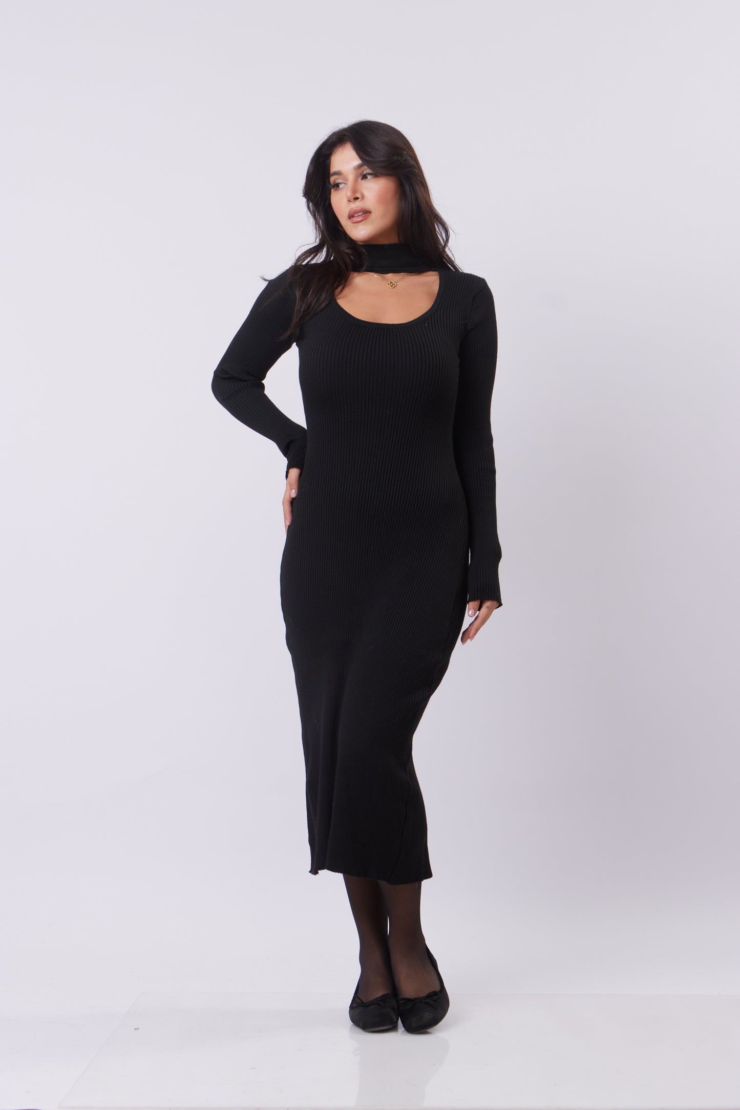 Midi Ribbed Dress