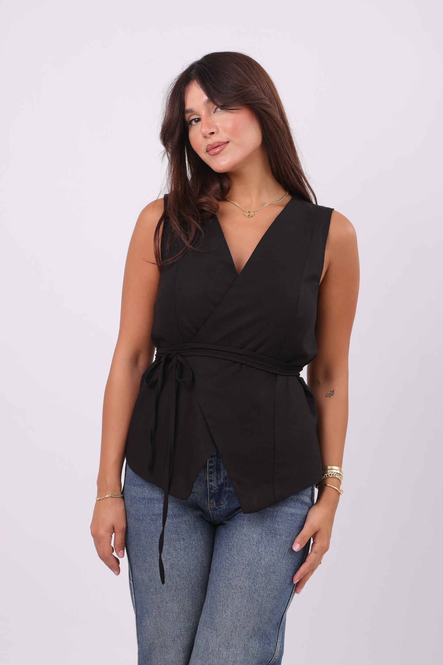 Linen Wrap Vest