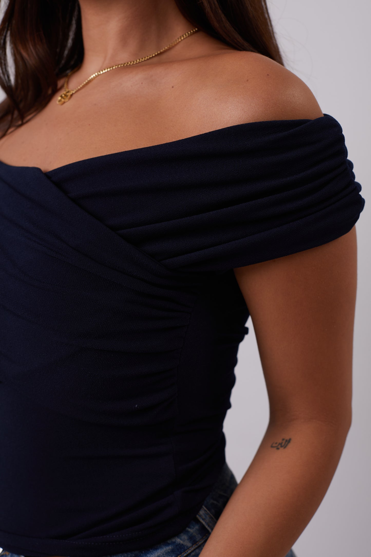 Off-Shoulder Crossover Top