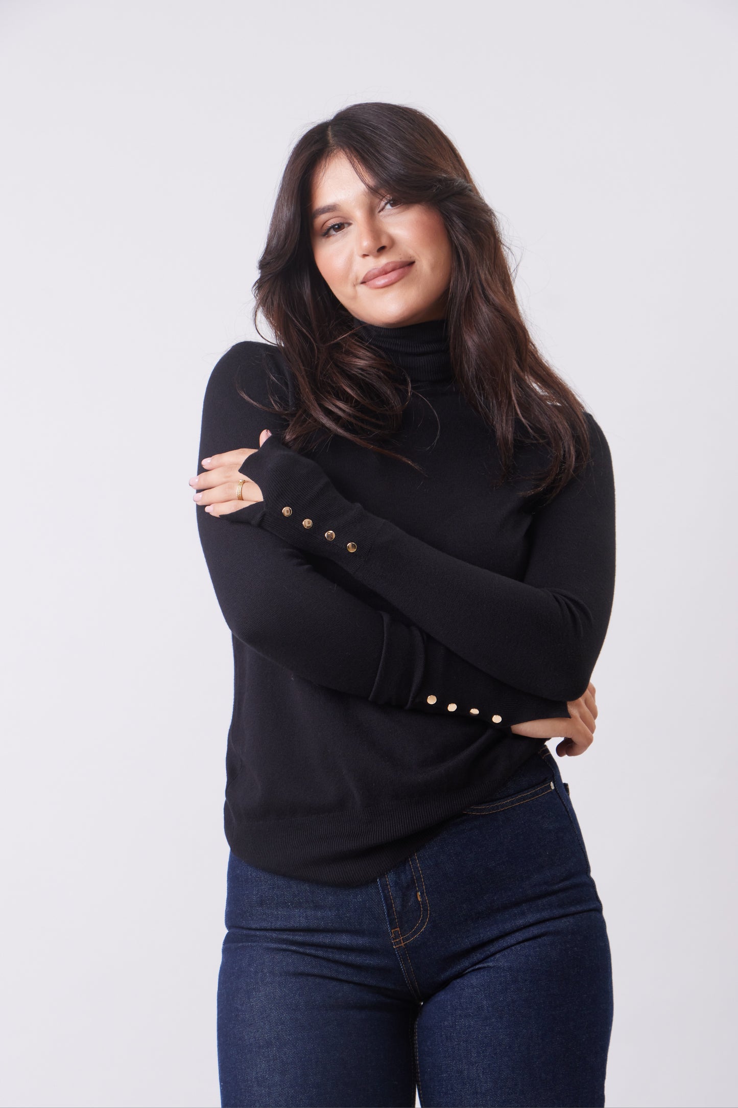 Knit Turtle-neck Top