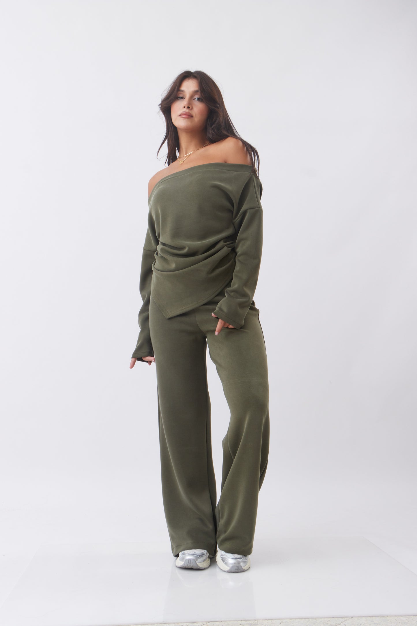 "Lysa"Off-shoulders Set Assymetric