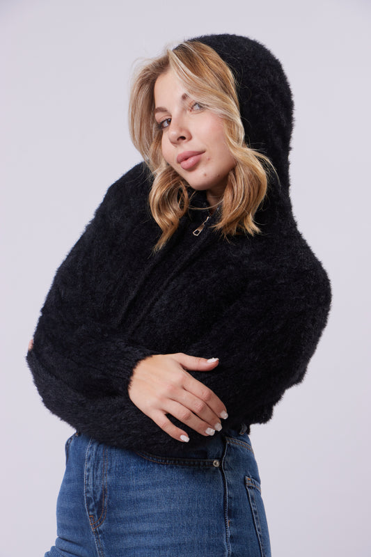 Mohair double zip Top