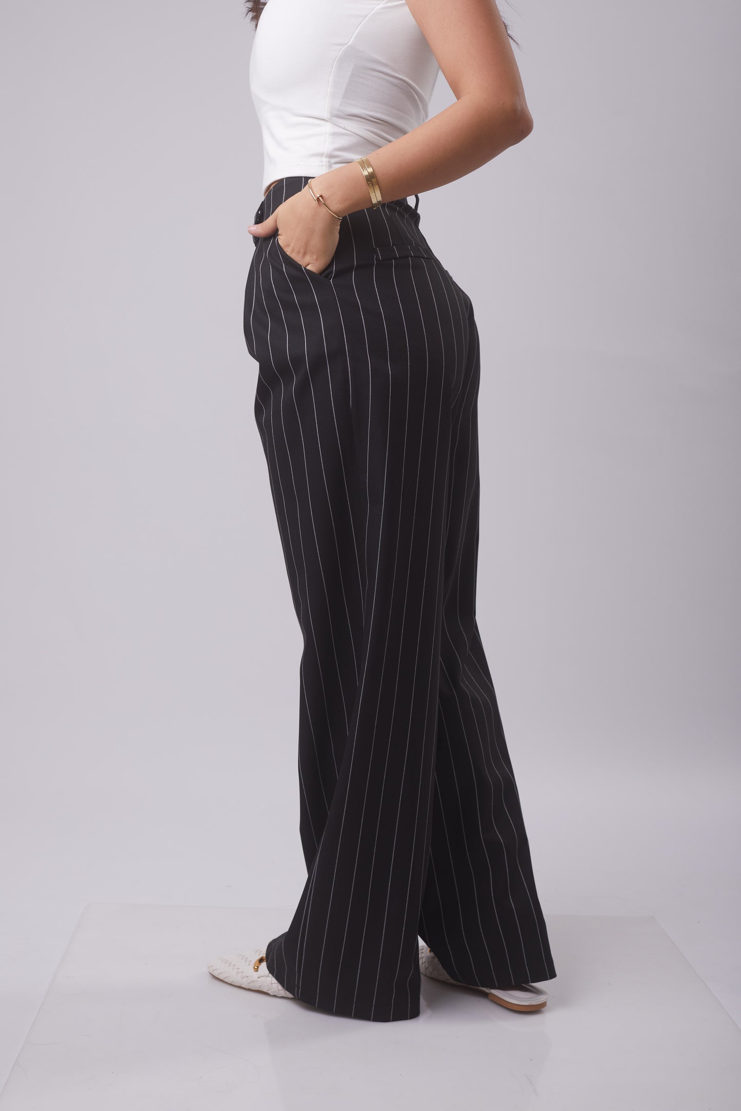 Signature pleated Wide-Leg Trouser