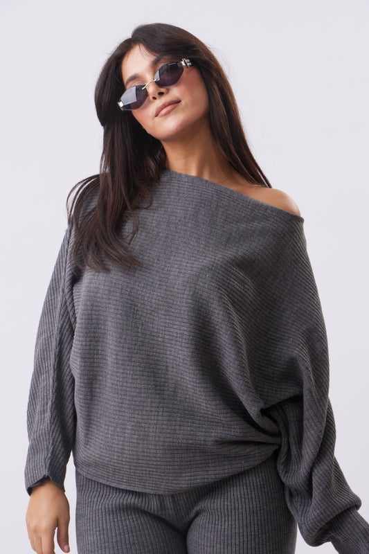 Midnight Asymmetric Knit set