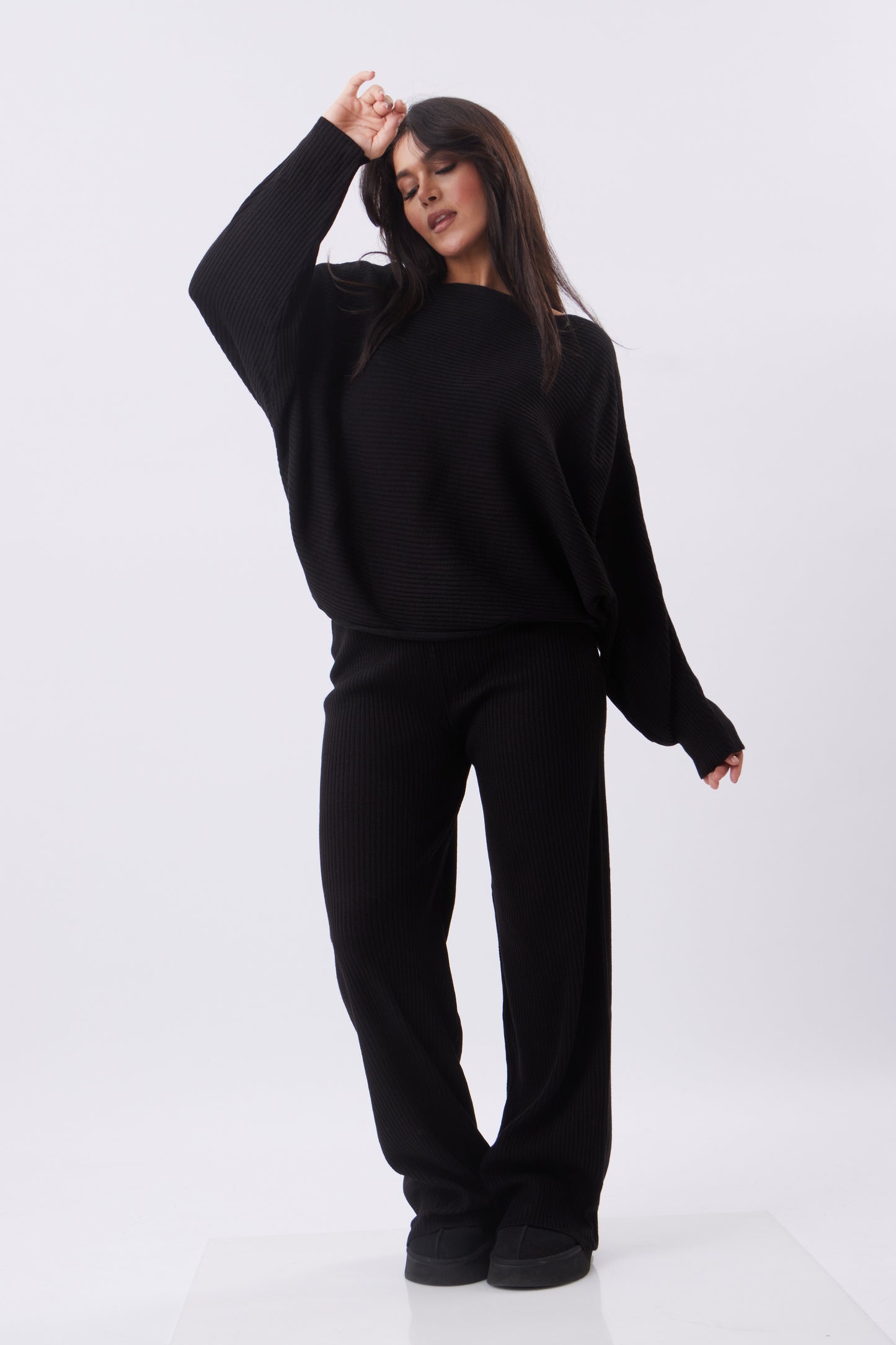 Midnight Asymmetric Knit set