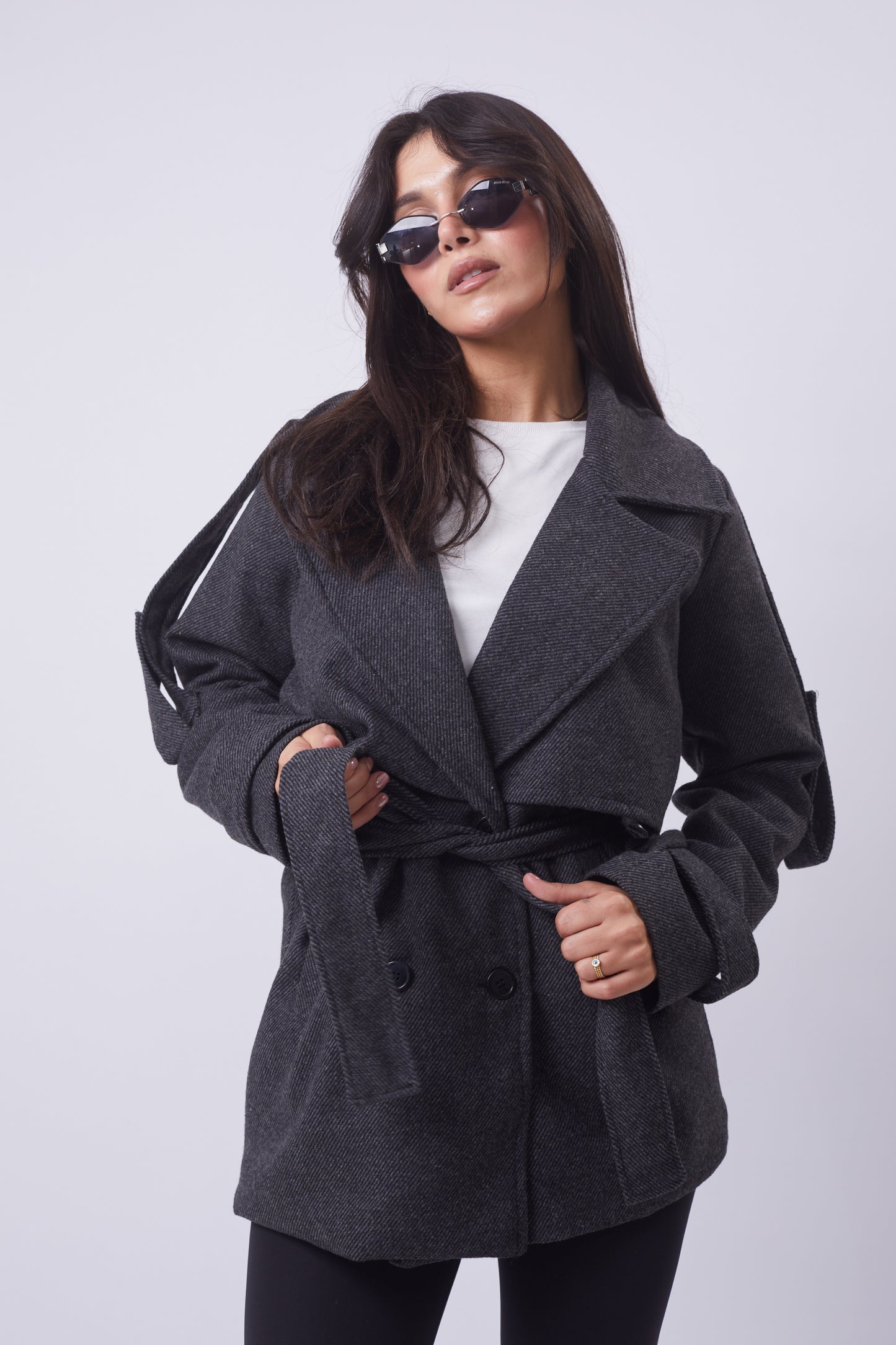 Belted Mini-Coat