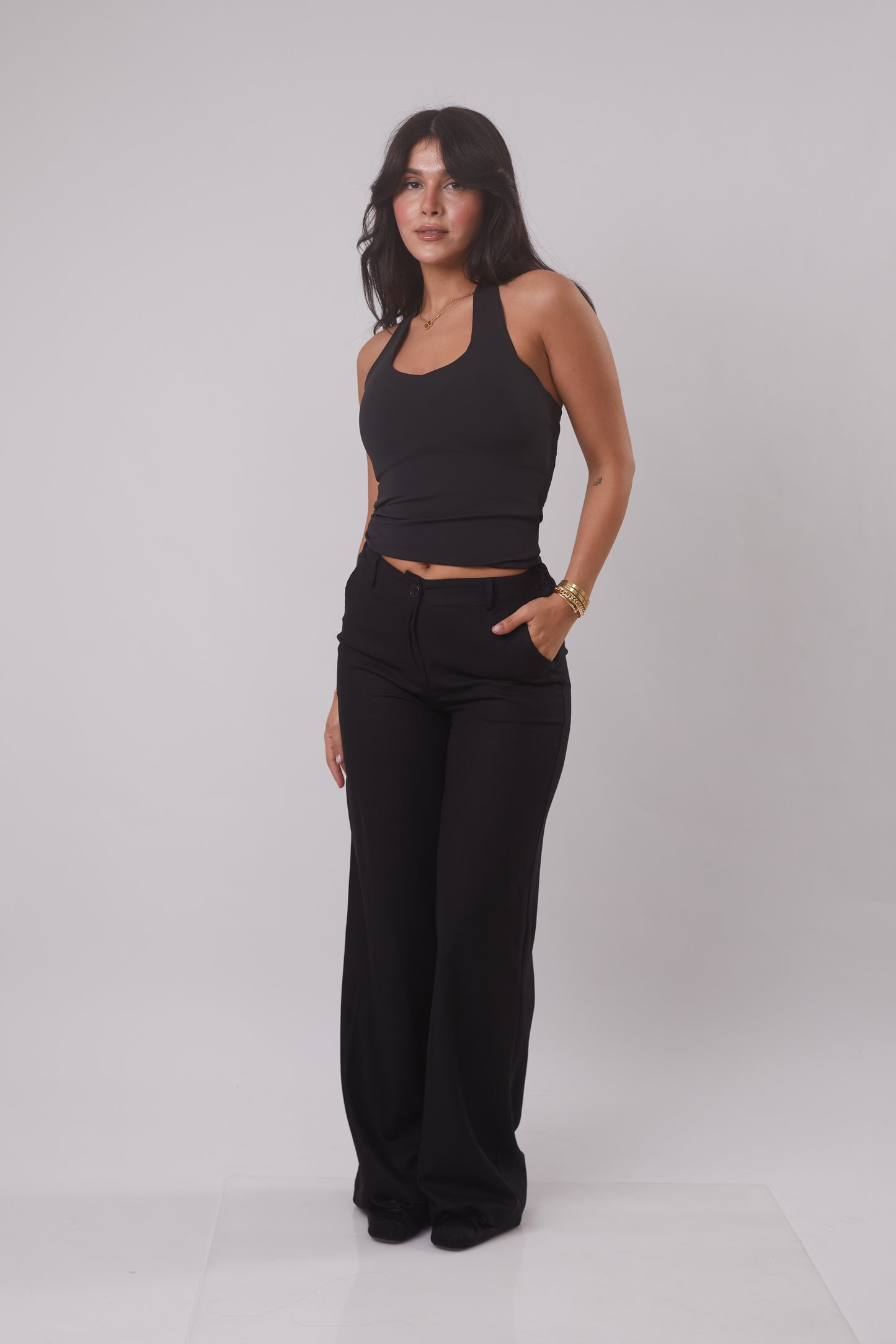 Linen Trouser with removable Scarf