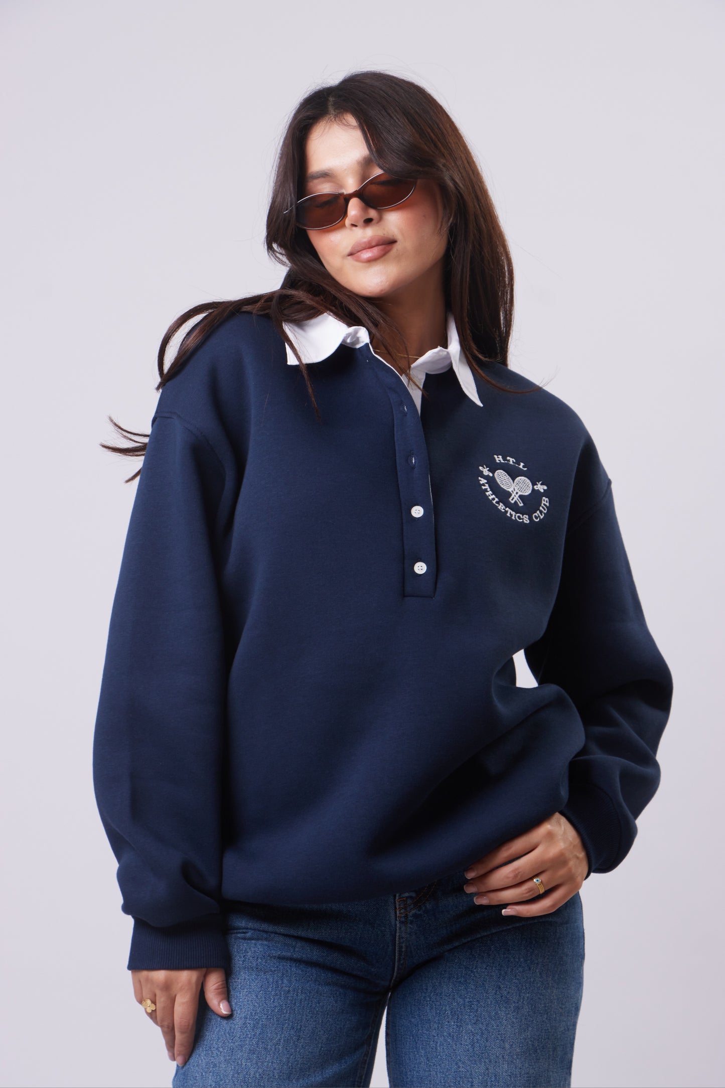 Fleeced Tennis Sweater