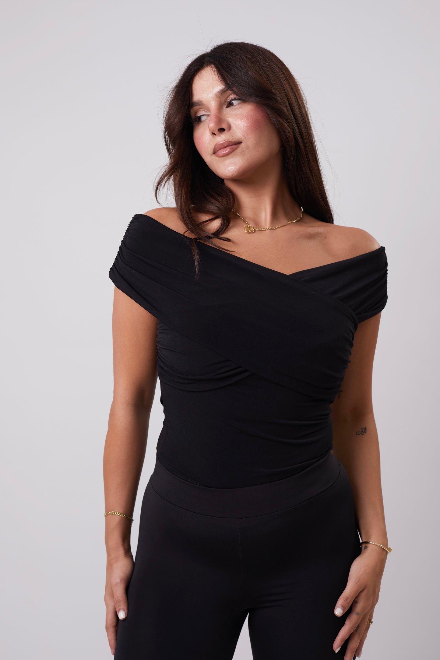 Off-Shoulder Crossover Top