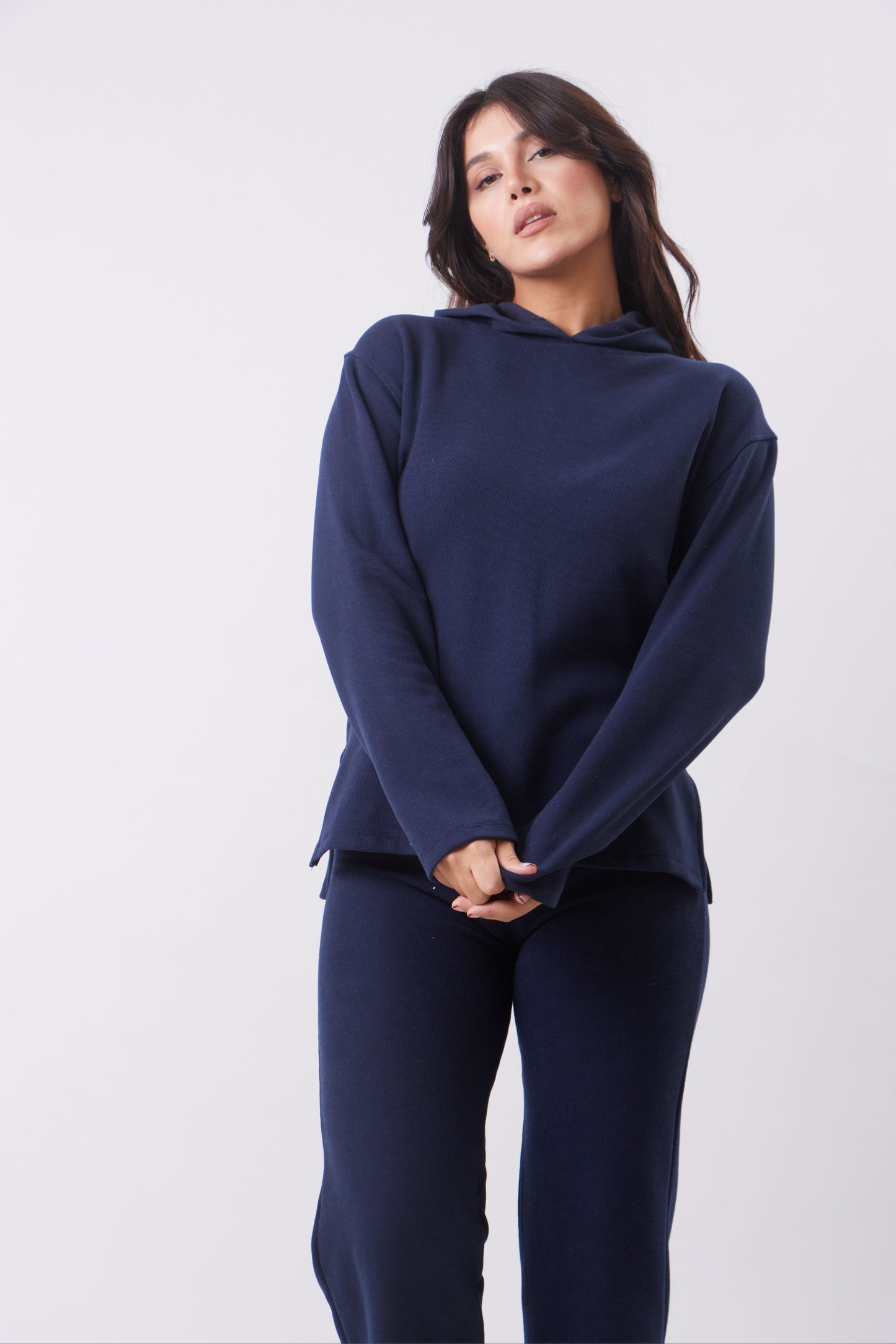 The Ribbed Hoodie Set