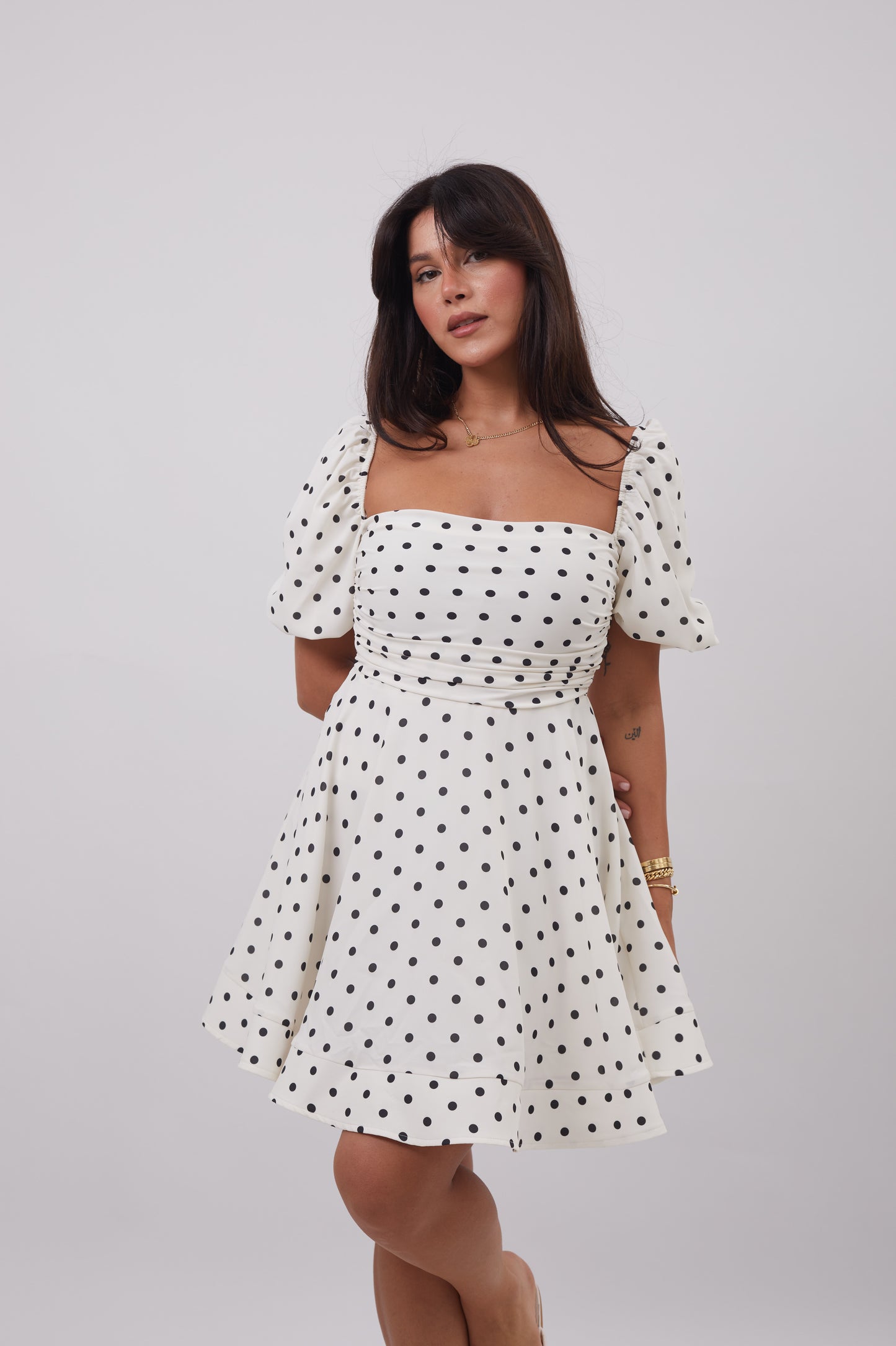 Polka Dot Corset Mini Dress