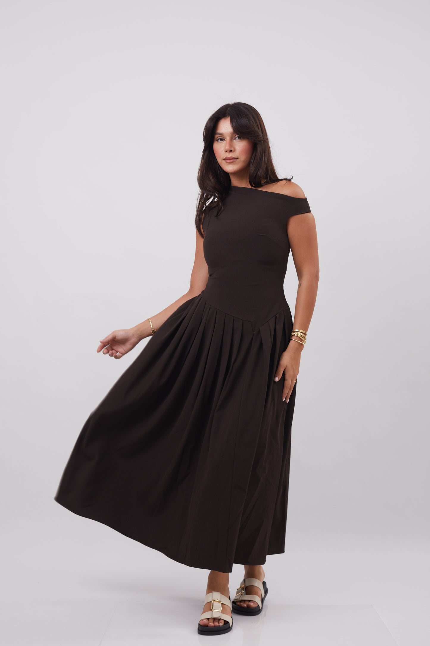 Asymmetric Midi Dress