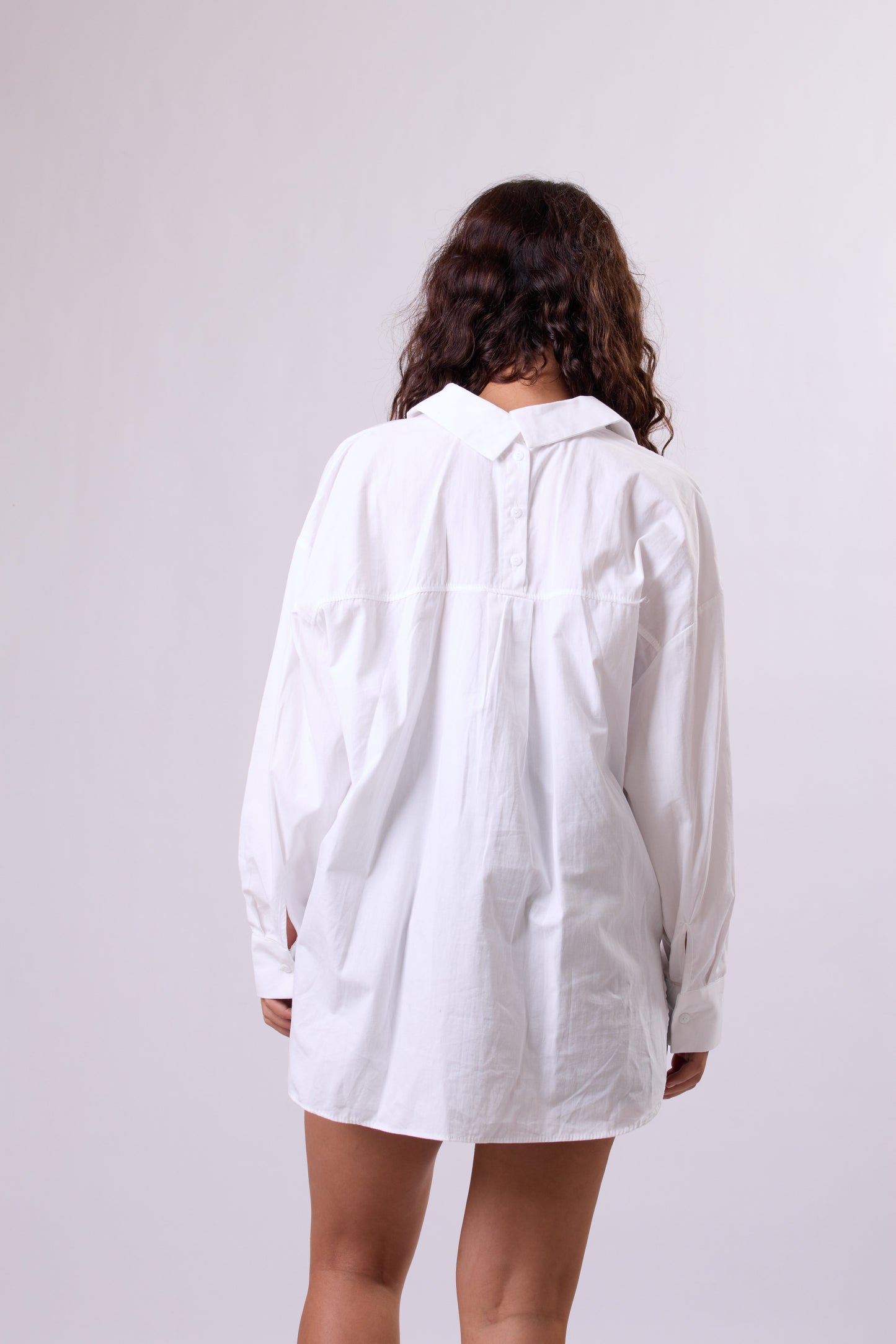 Oversized White plain Shirt