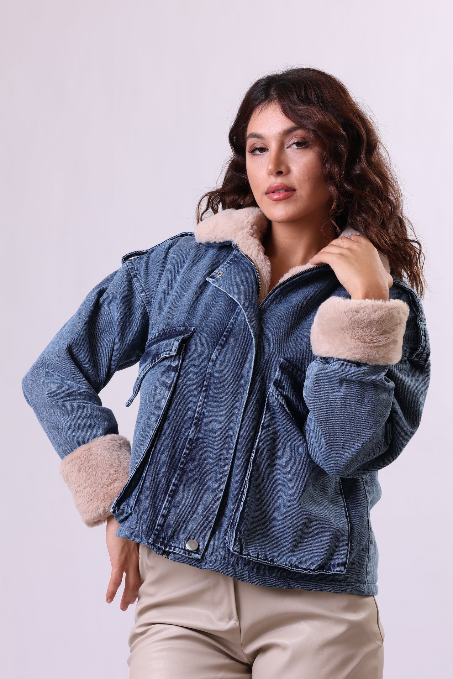 "Furry" Denim Jacket.