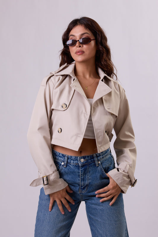 Cropped Trench Coat