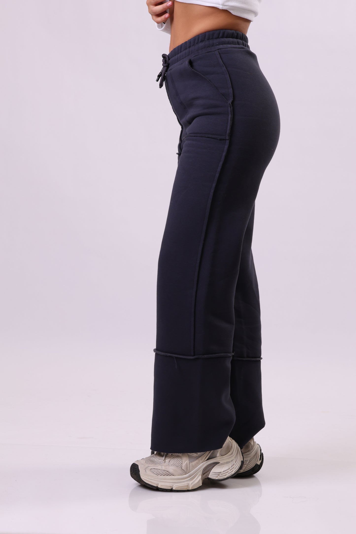 Fleeced straight cut jogging Pants