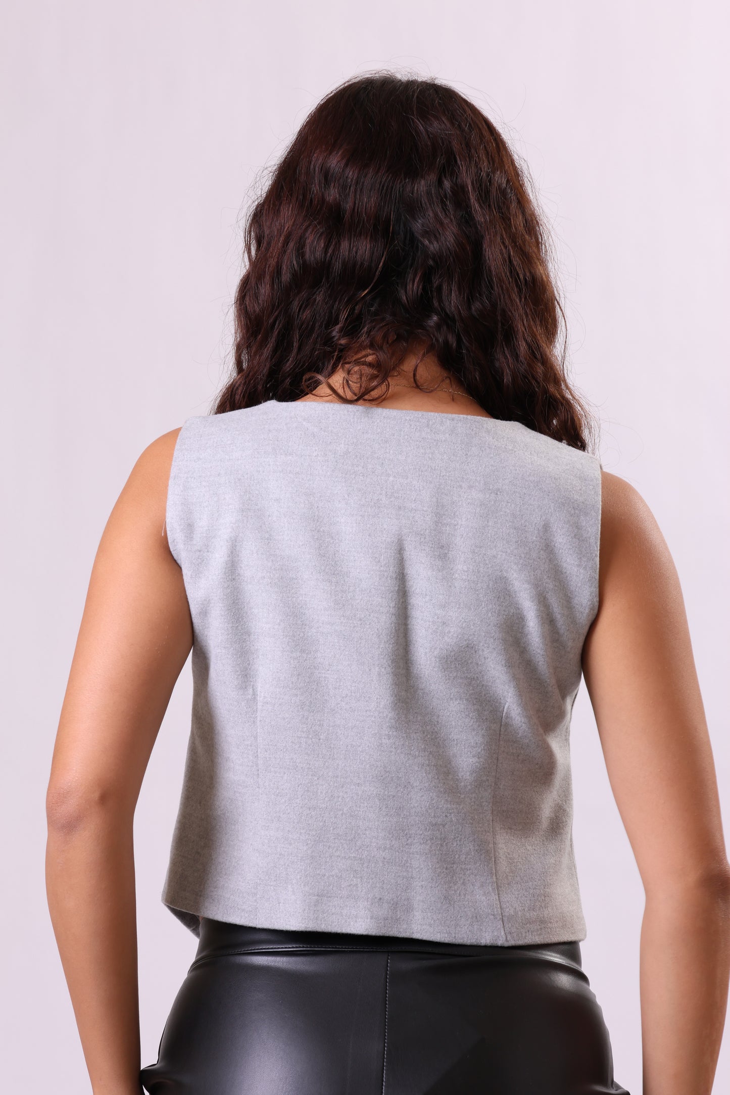 Wool Blend Vest.