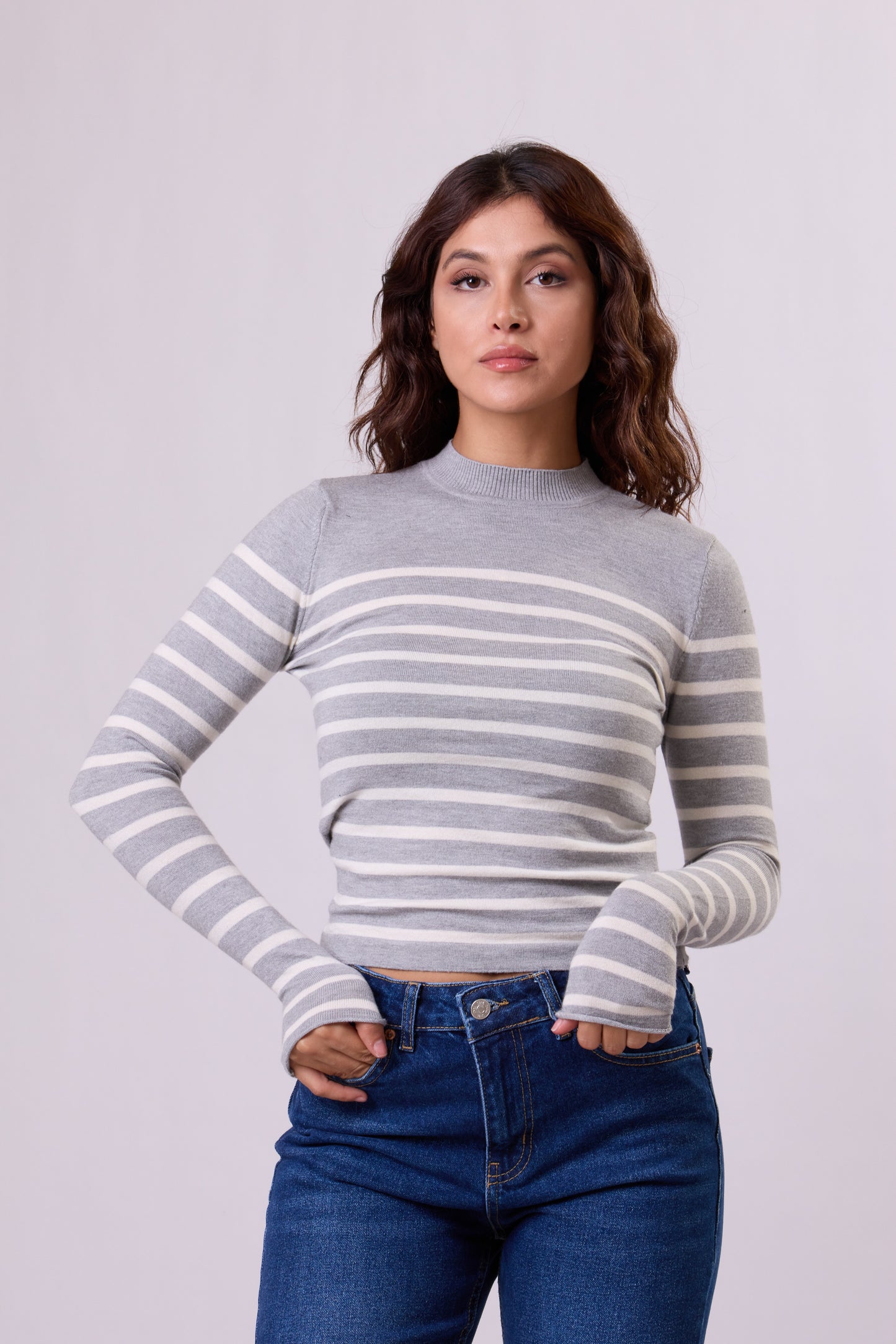 "Nina" Striped Basic