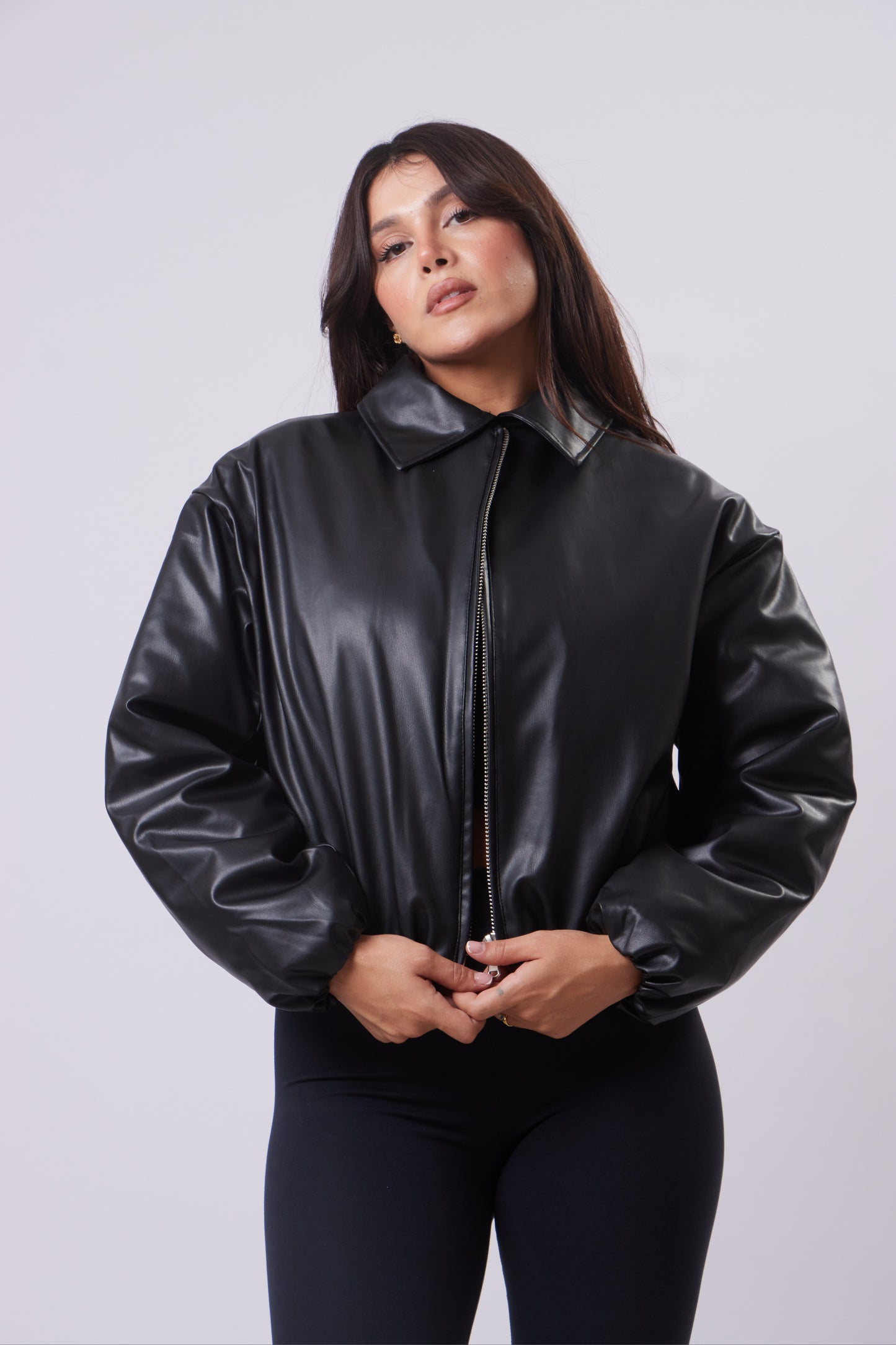 Leather Bomber Jacket