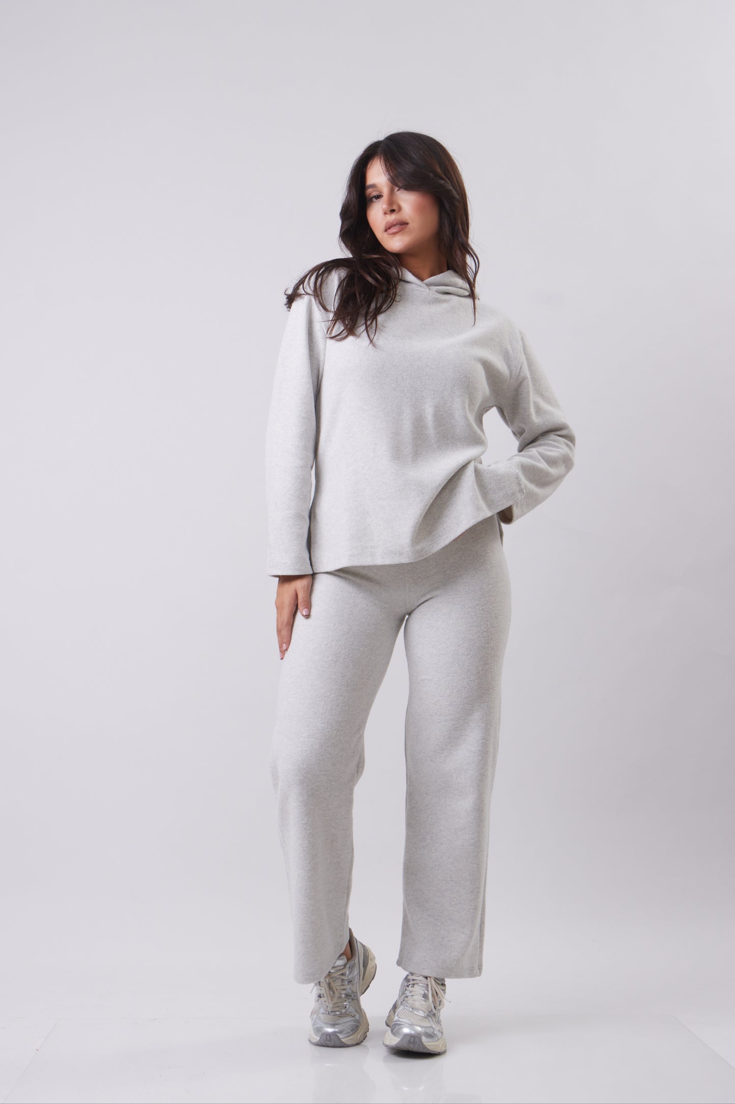 The Ribbed Hoodie Set