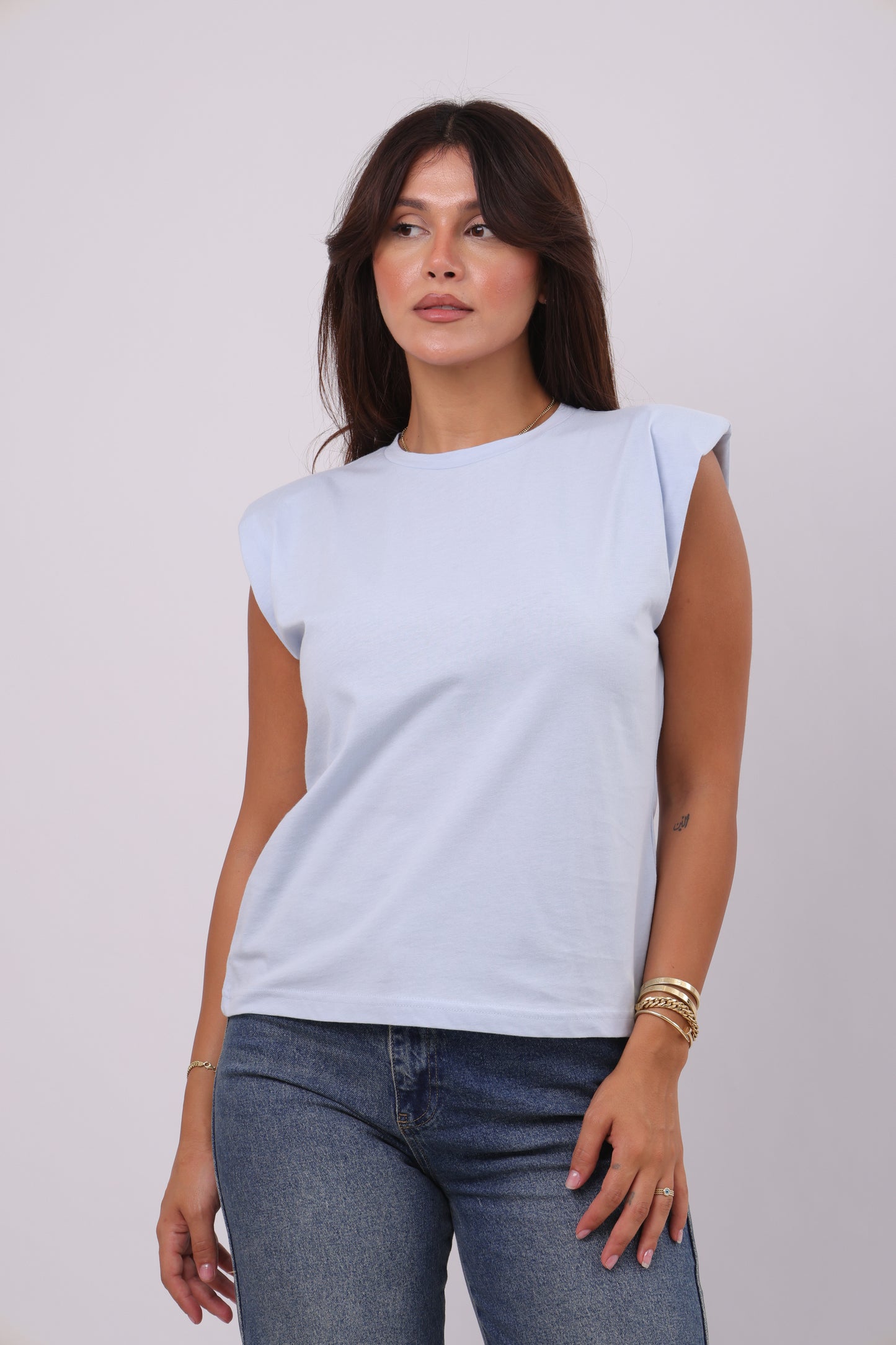 Padded Shoulder Top