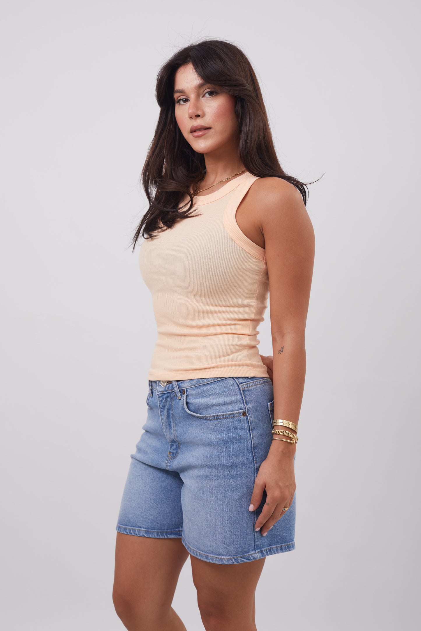 Mid-length Denim Short