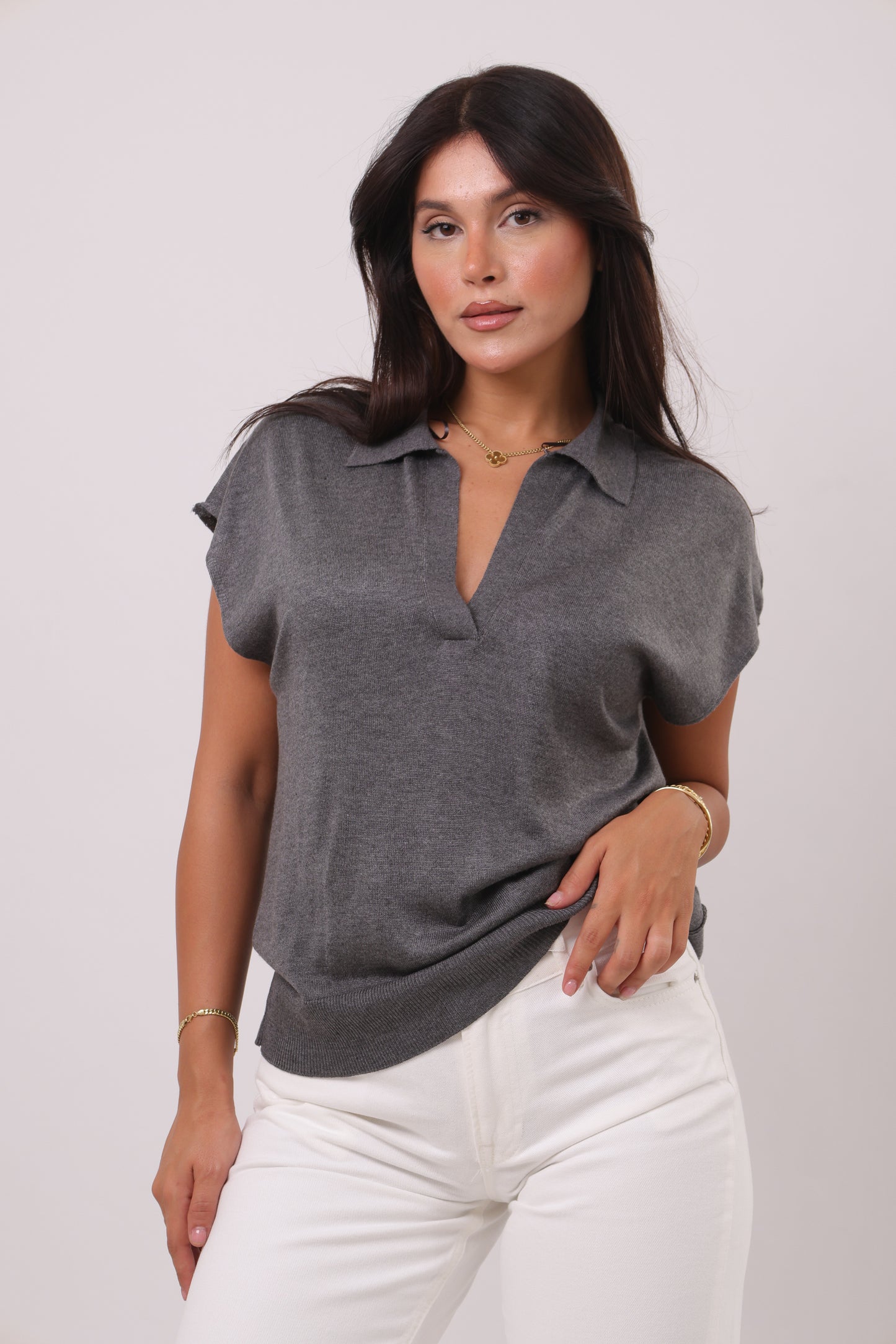 Soft Knit Polo top