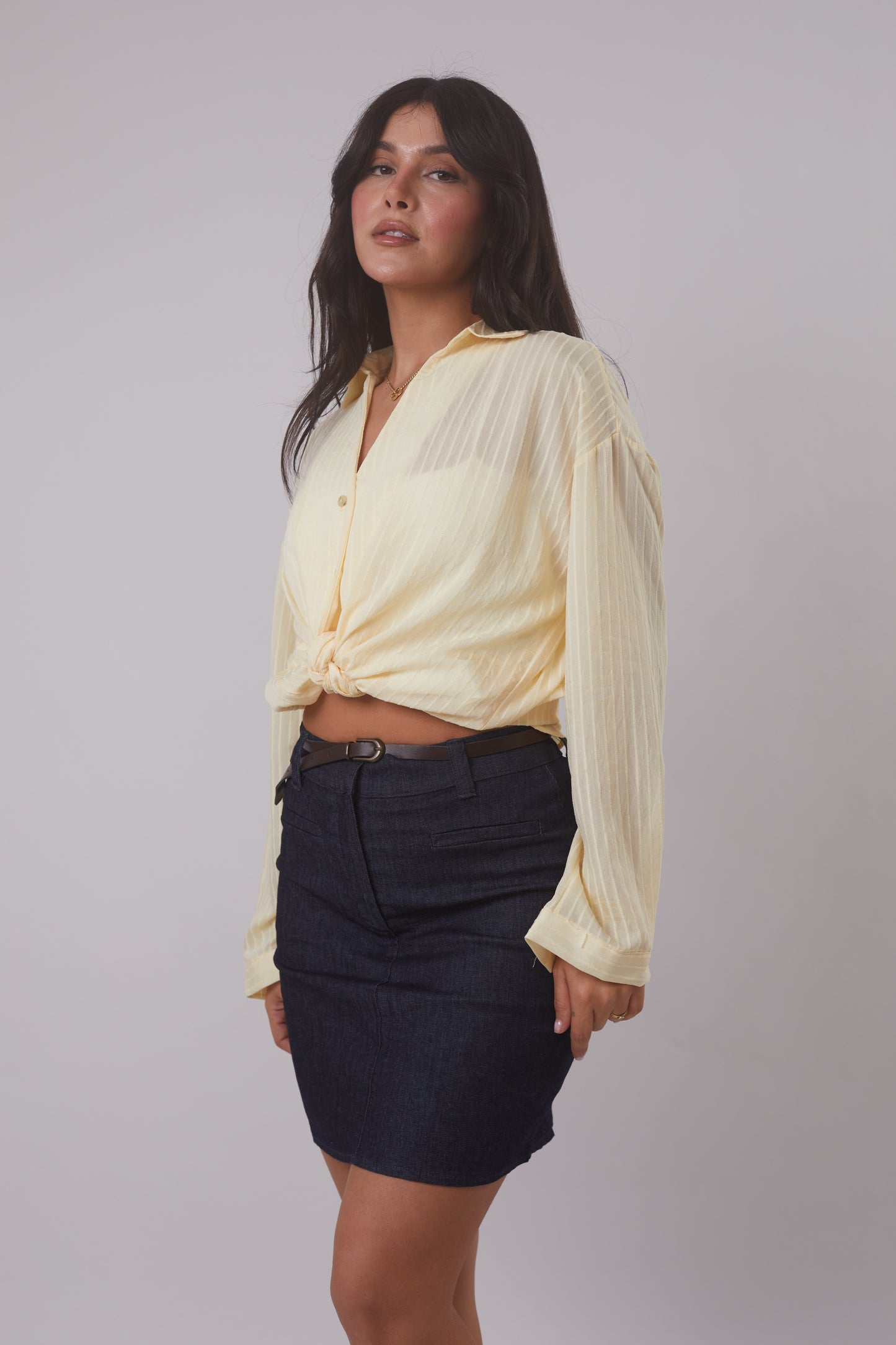 Sheer Striped Shirt