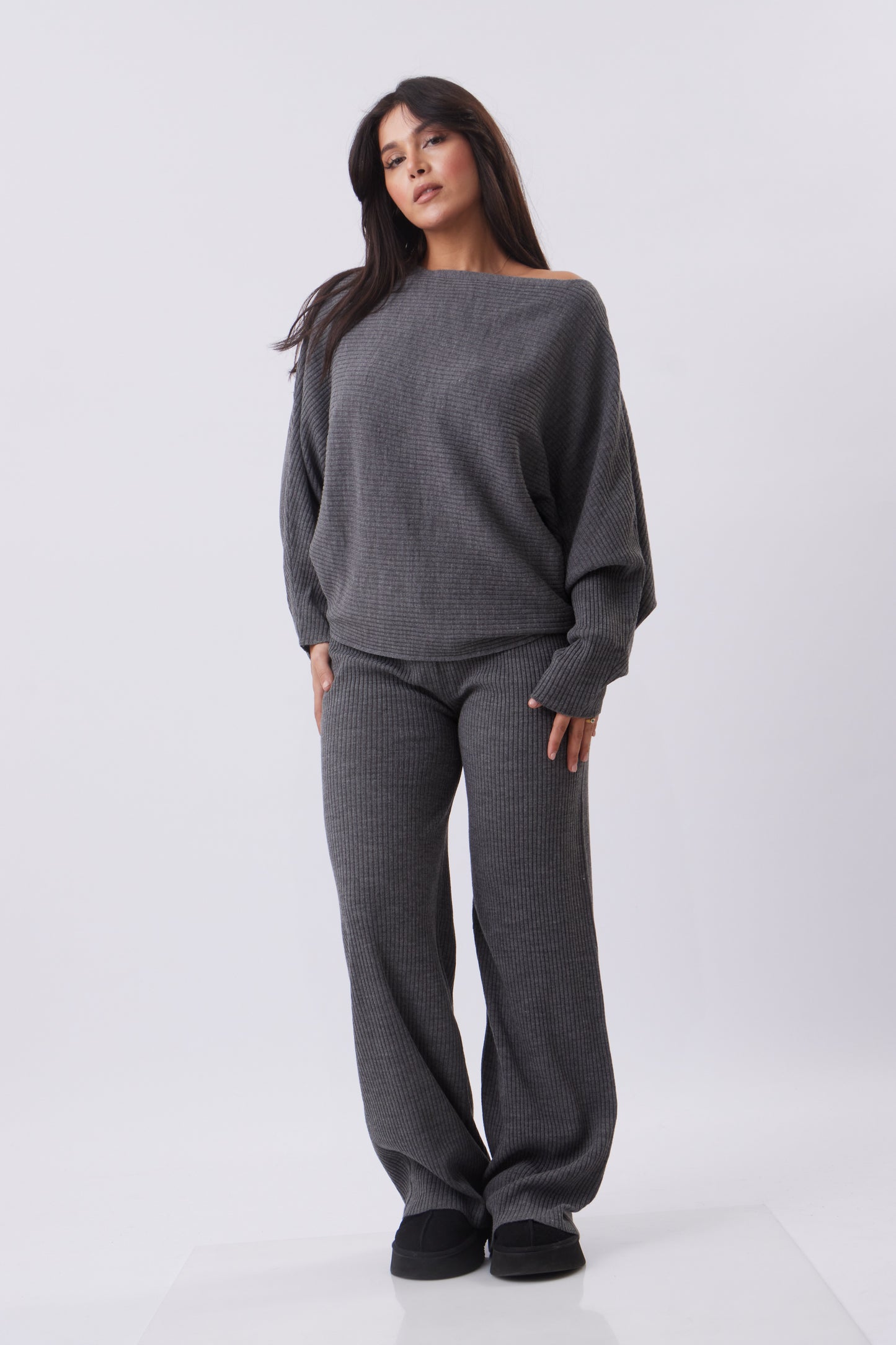 Midnight Asymmetric Knit set